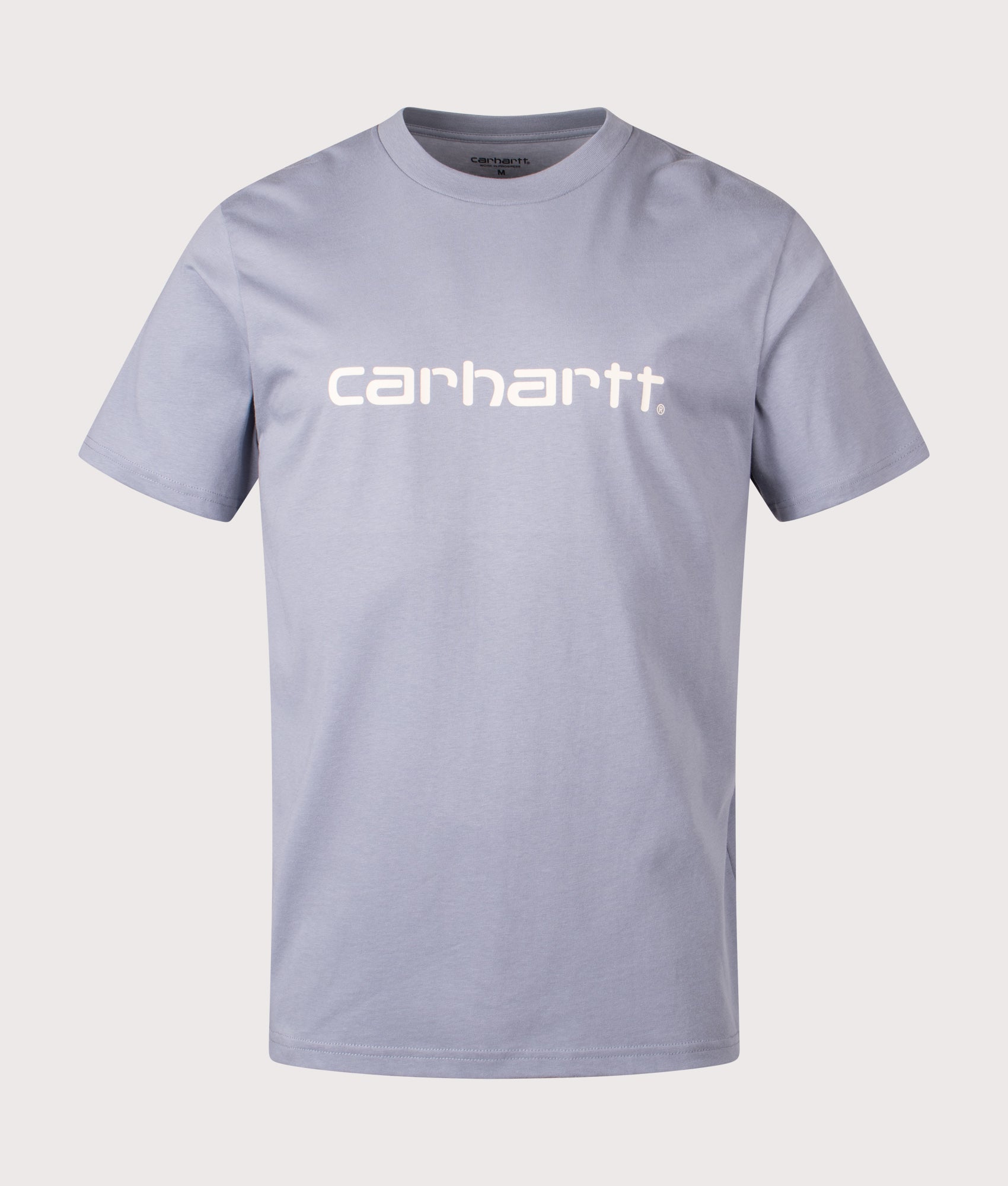 Carhartt WIP Script T-Shirt in Mirror and Cinnerus at EQVVS Menswear. Front shot.