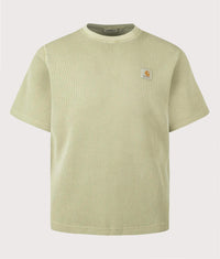 Loose Fit Nelson Waffle T-Shirt (Fits big to size): 3IEGD Gentle Green 