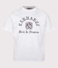 Loose Fit Coat Of Arms T-Shirt: 0260 White Heavy Stone Wash 