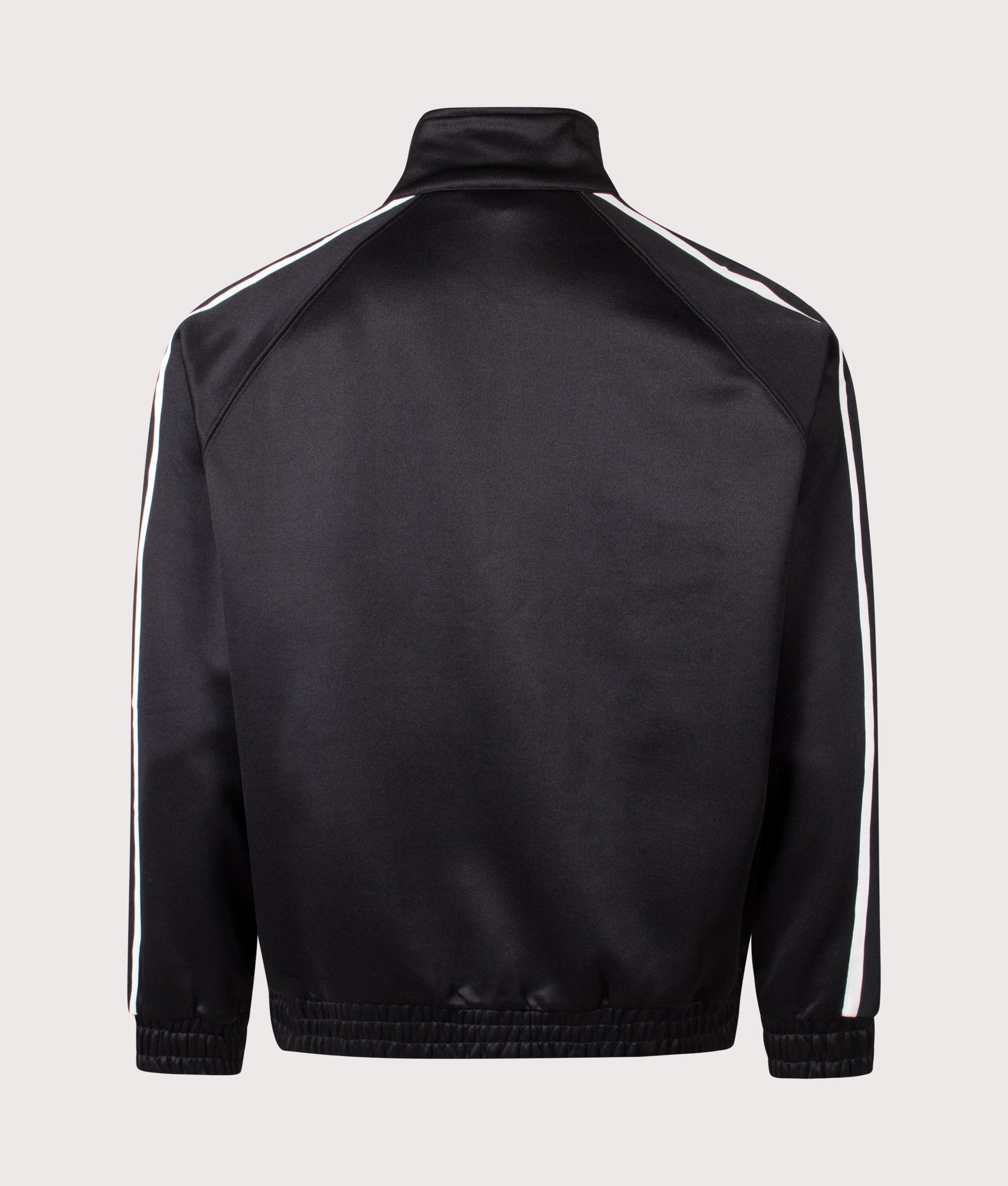Carhartt WIP Relaxed Fit Bolar Sweat Jacket in Black and Wax at EQVVS Menswear. Back shot.