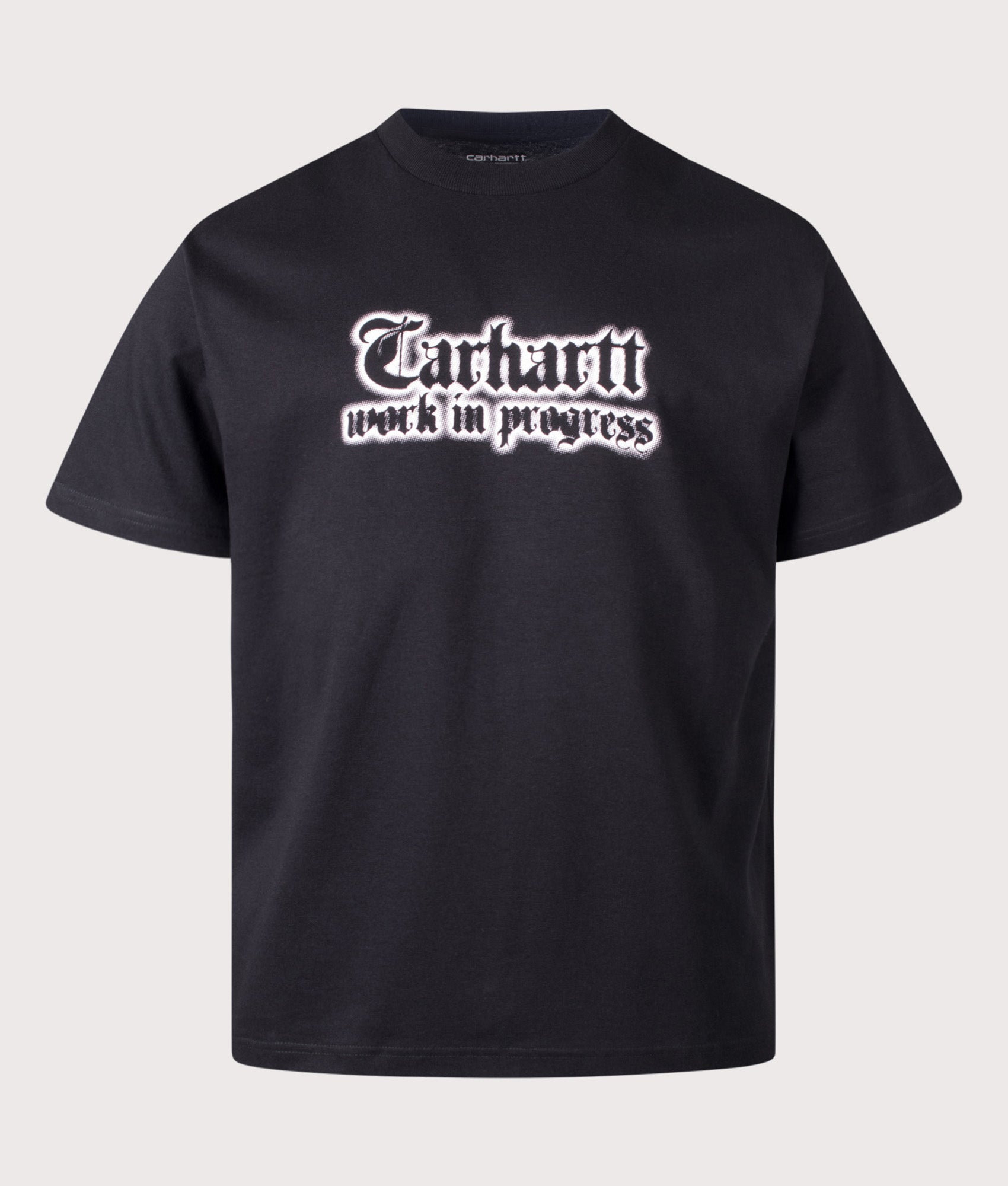 Carhartt WIP Loose Fit World Tour T-Shirt in Black at EQVVS Menswear. Front shot.