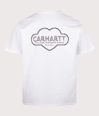 Loose Fit Cloud Heart T-Shirt: 02XX White 