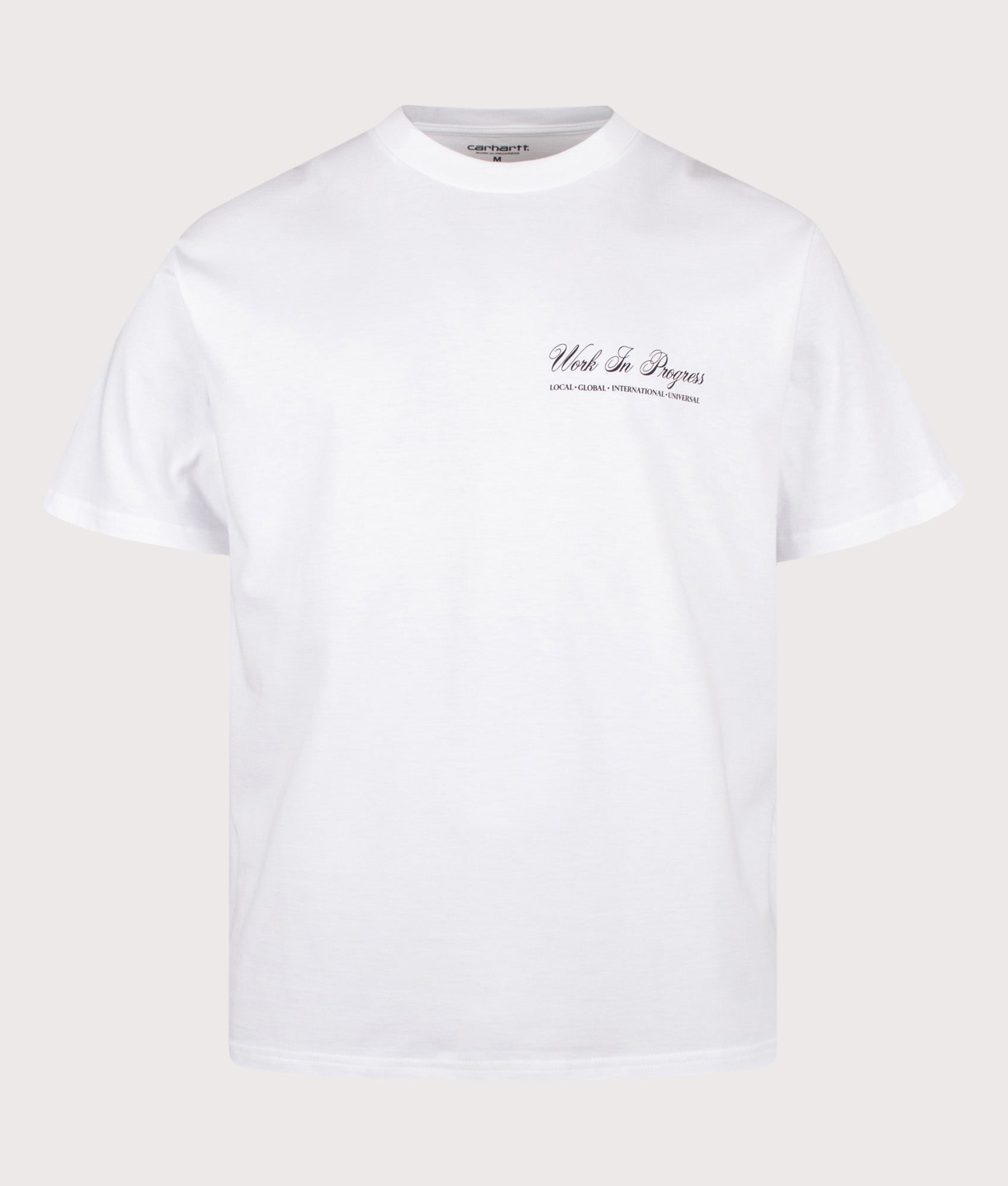 Carhartt WIP Loose Fit Cloud Heart T-Shirt in White at EQVVS Menswear. Front shot.