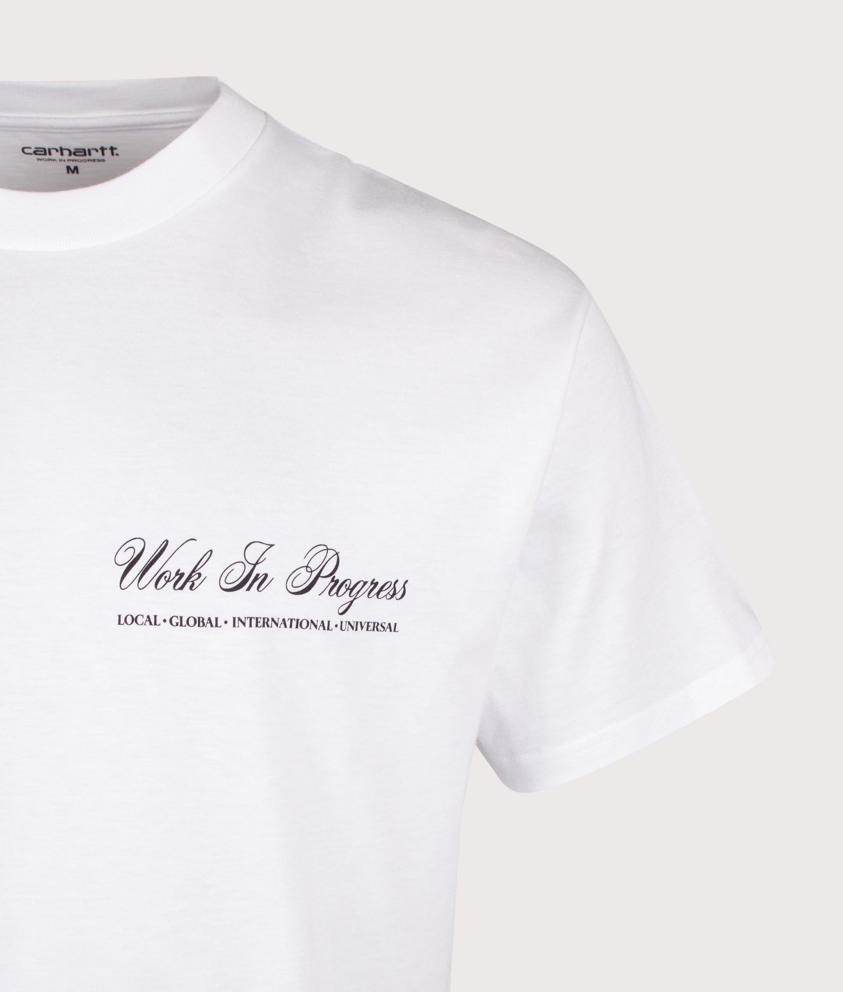 Relaxed Fit Cloud Heart T-Shirt in White by Carhartt. Shot by EQVVS. Detail shot.