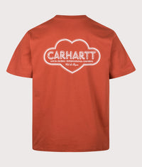 Loose Fit Cloud Heart T-Shirt: 3IXXX Oxide Red 