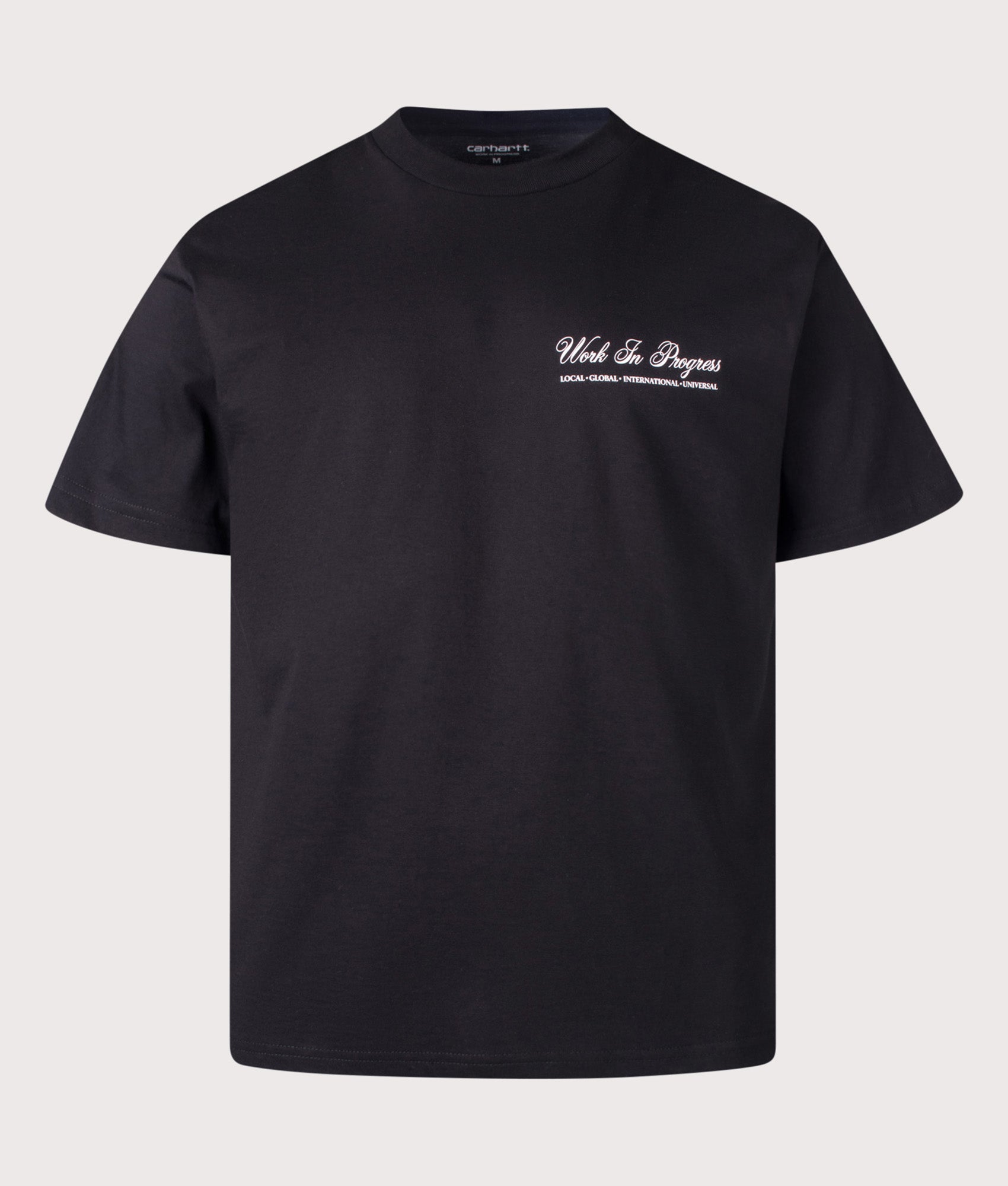 Carhartt WIP Loose Fit Cloud Heart T-Shirt in Black at EQVVS Menswear. Front shot.