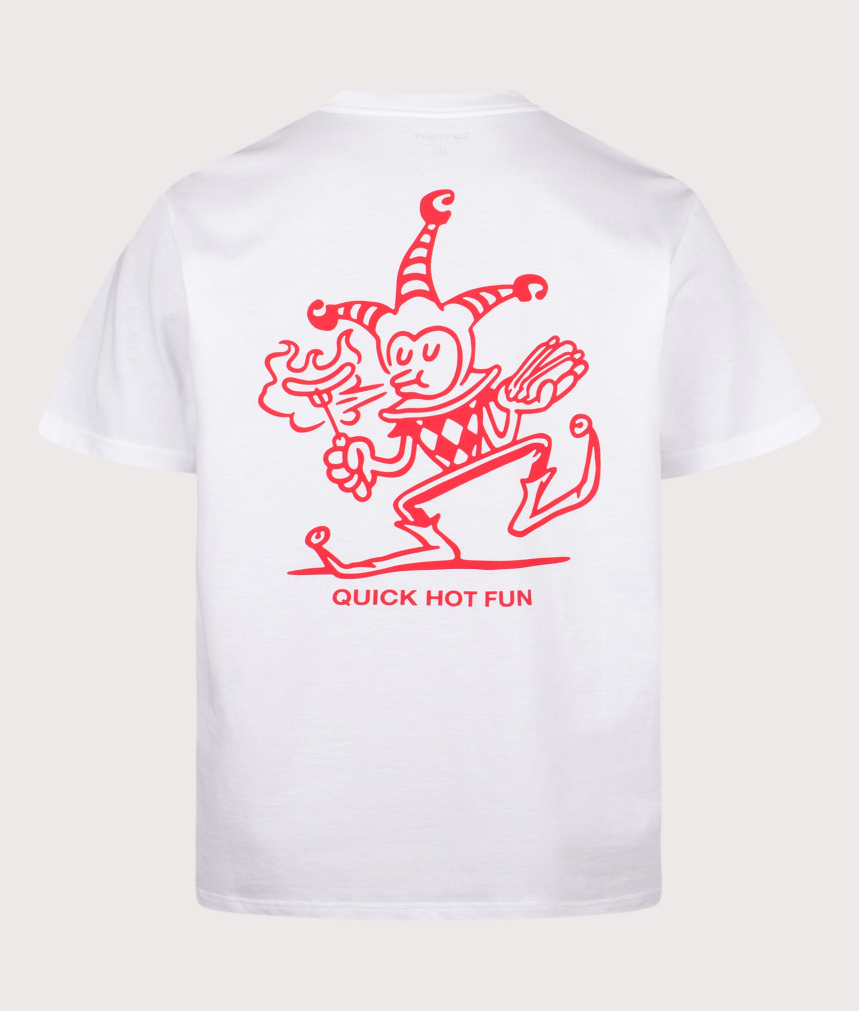 Carhartt WIP Loose Fit Harlequin BBQ T-Shirt in White at EQVVS Menswear. Back shot.