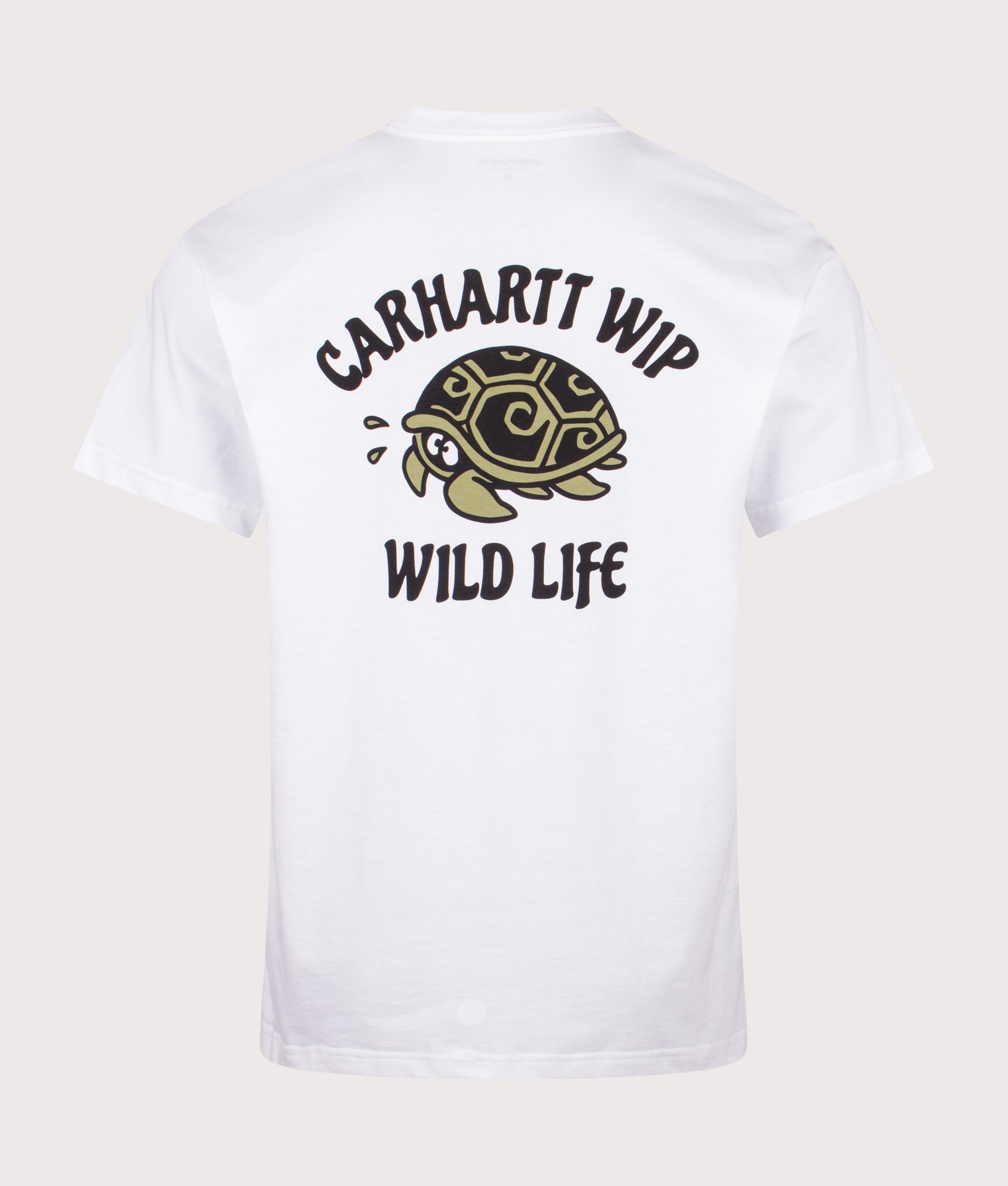 Carhartt WIP Relaxed Fit Wild Life T-Shirt in White at EQVVS Menswear. Back shot.