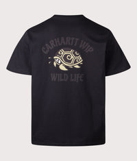 Loose Fit Wild Life T-Shirt: 89XX Black 