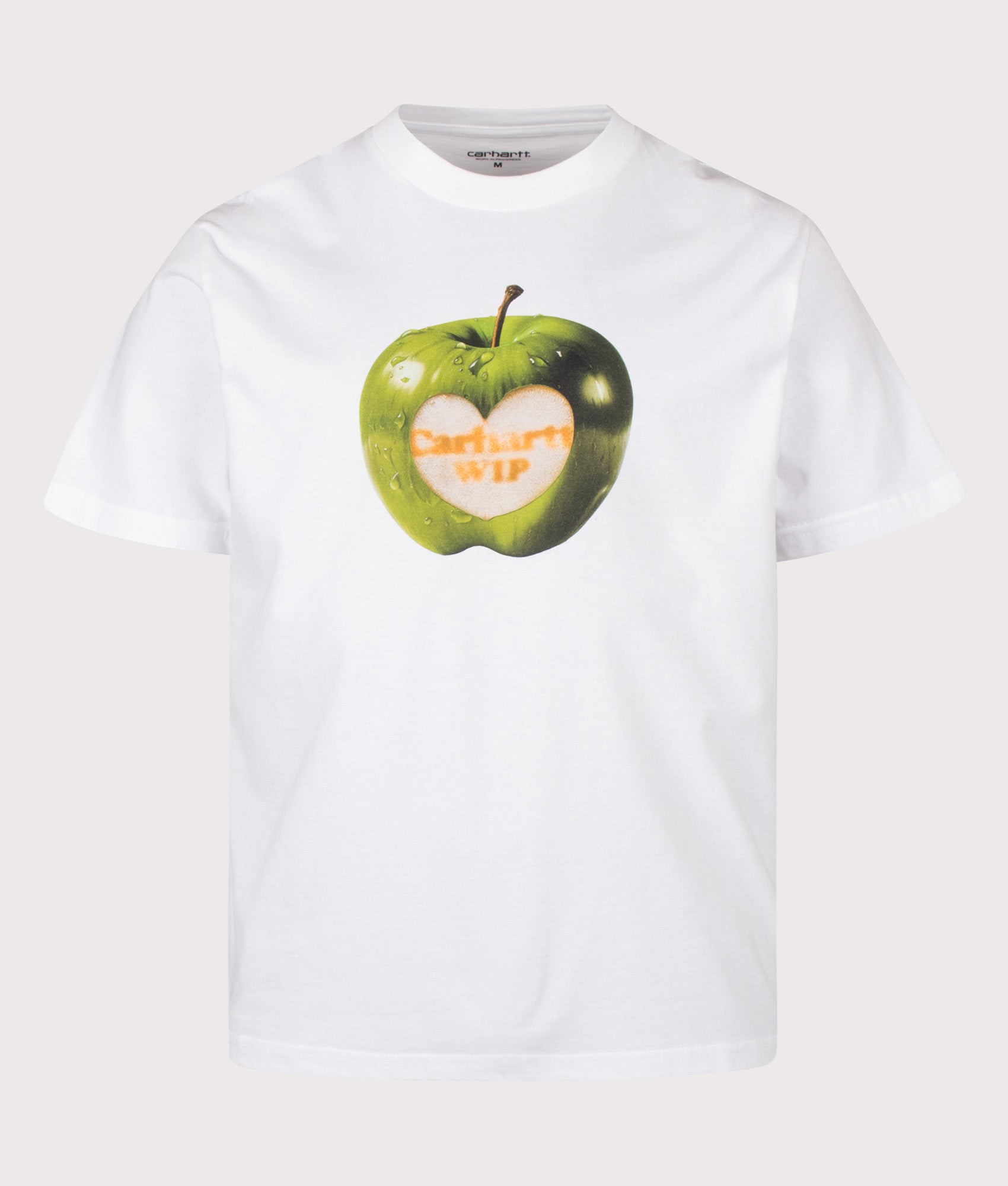 Carhartt WIP Loose Fit Spoiled T-Shirt in White at EQVVS Menswear. Front shot.