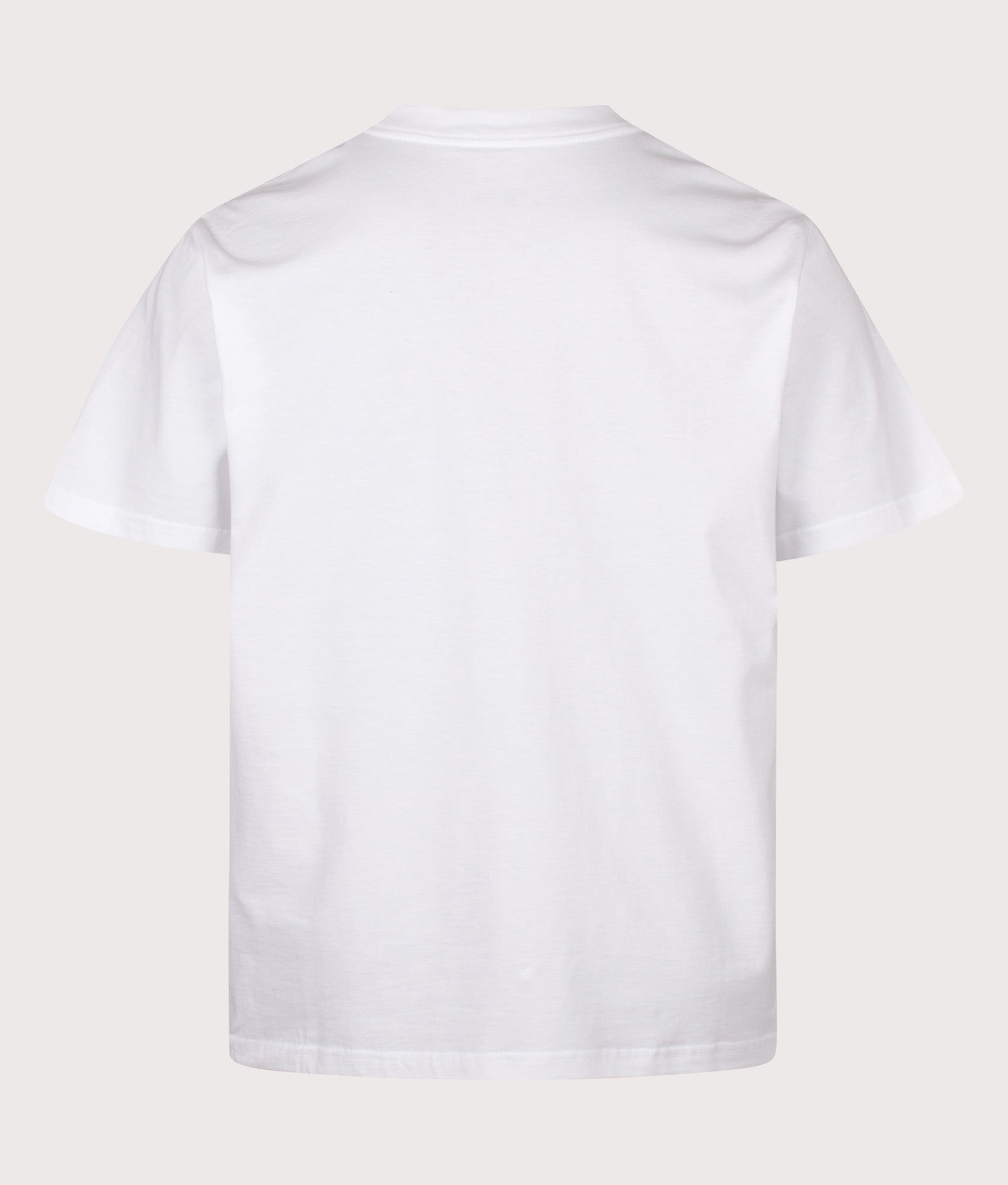 Carhartt WIP Loose Fit Spoiled T-Shirt in White at EQVVS Menswear. Back shot.