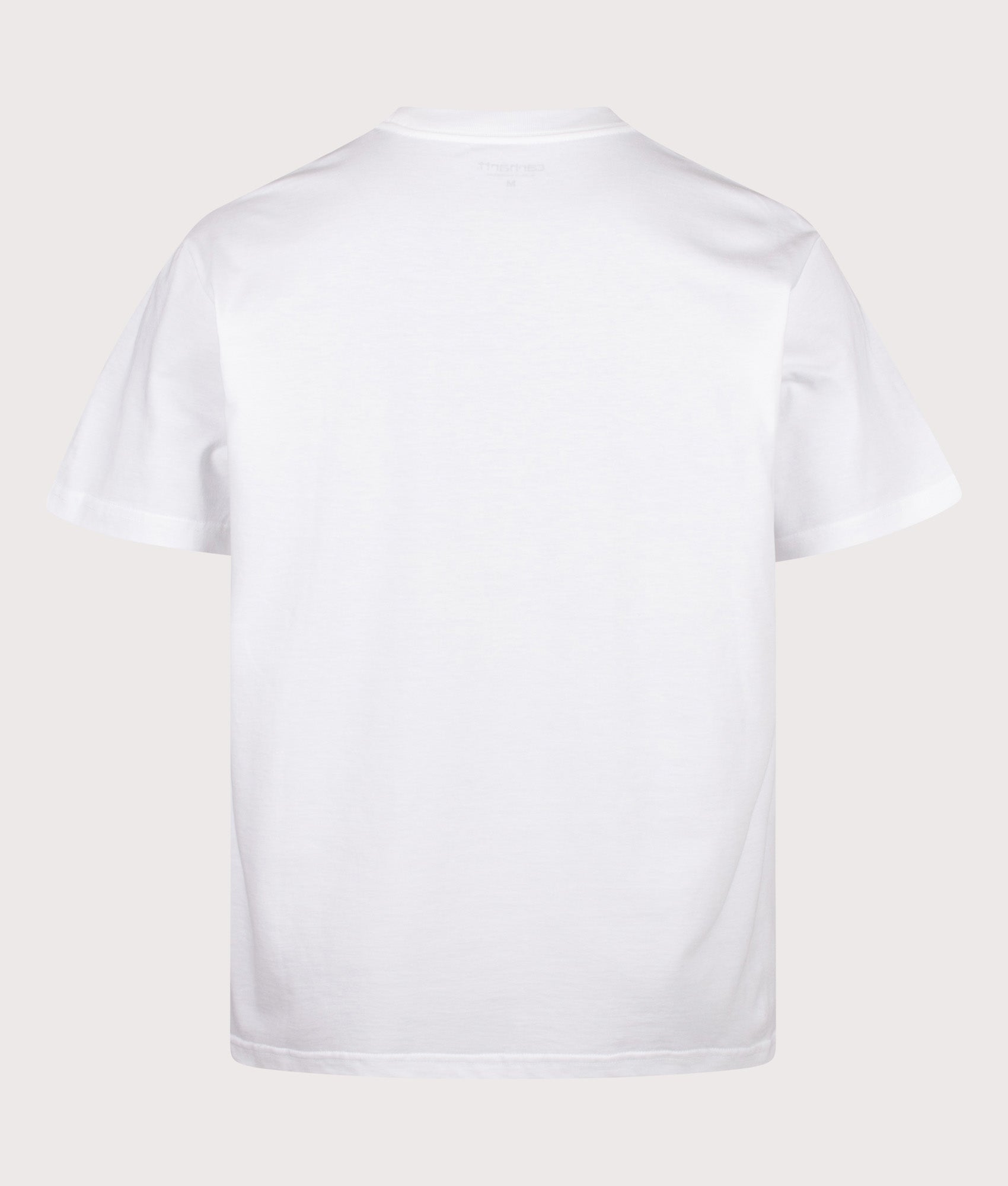 Carhartt WIP Loose Fit Hot Cob T-Shirt in White at EQVVS Menswear. Back shot.