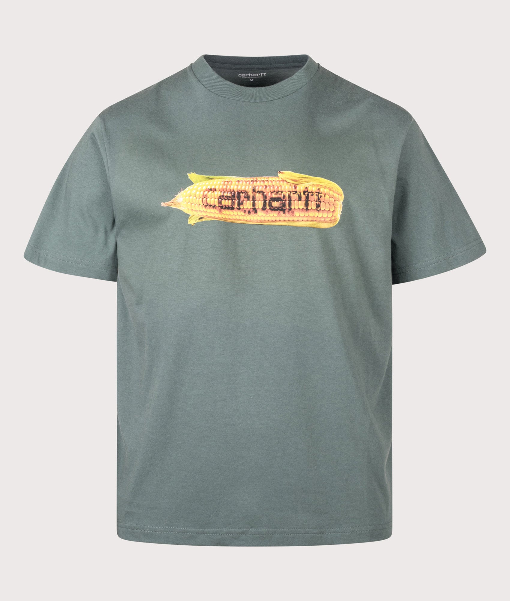 Carhartt WIP Loose Fit Hot Cob T-Shirt in Velvet Green at EQVVS Menswear. Front shot.