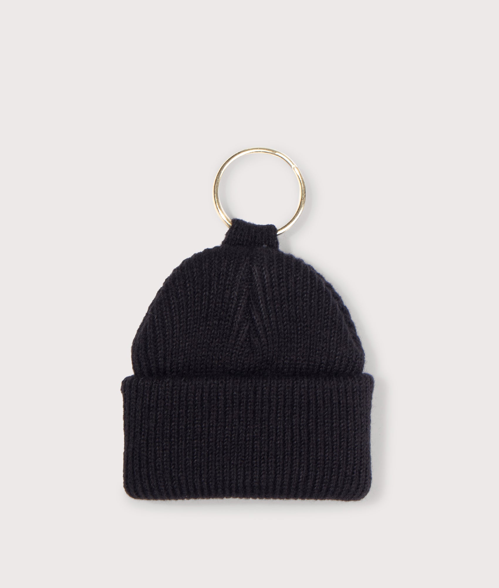 Carhartt WIP Mini Watch Hat Keychain in Black at EQVVS Menswear. Back shot.