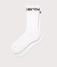 Carhartt Socks: 00AXX White/Black 