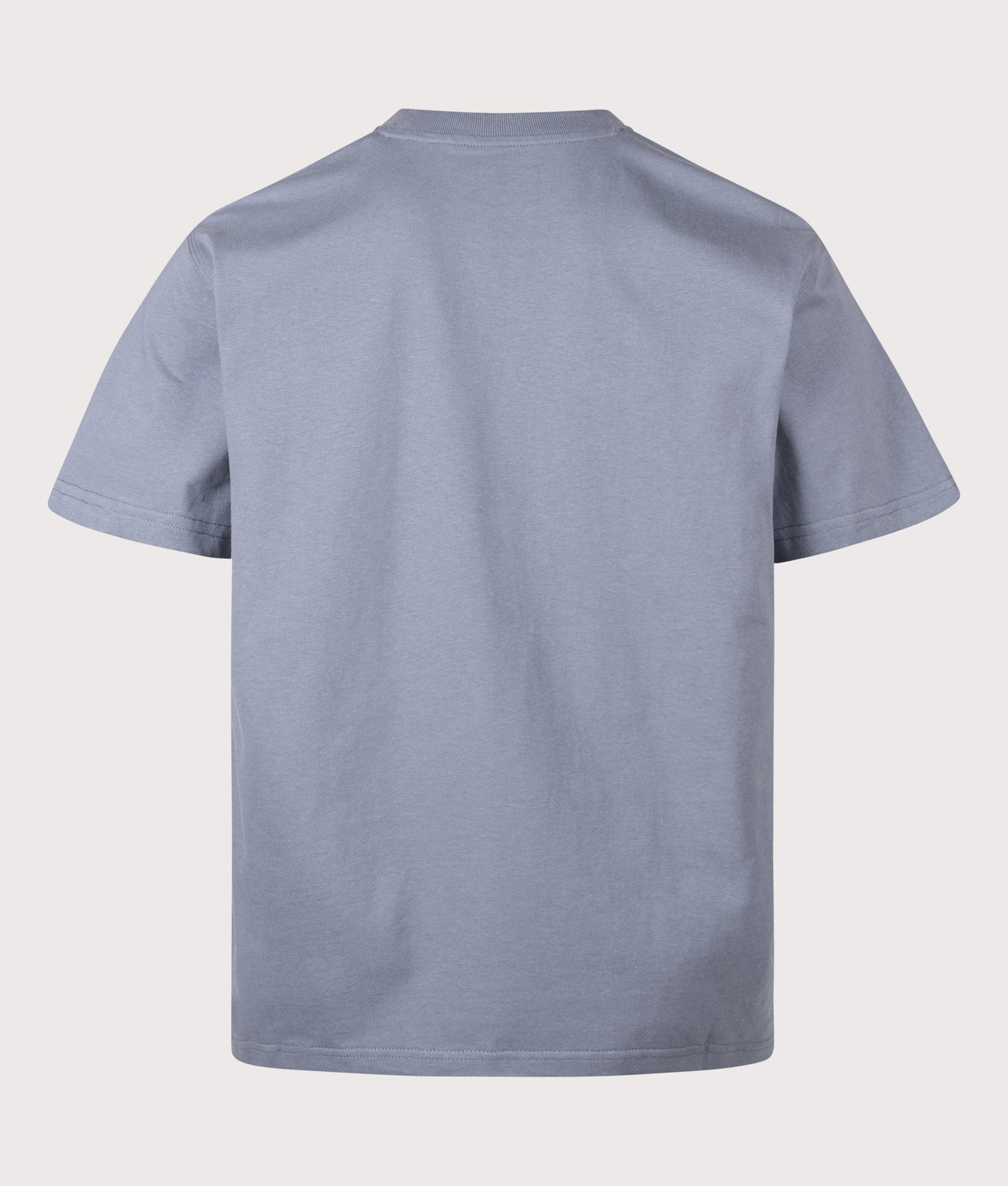 Carhartt WIP Loose Fit American Script T-Shirt in Shady Blue at EQVVS Menswear. Back shot.