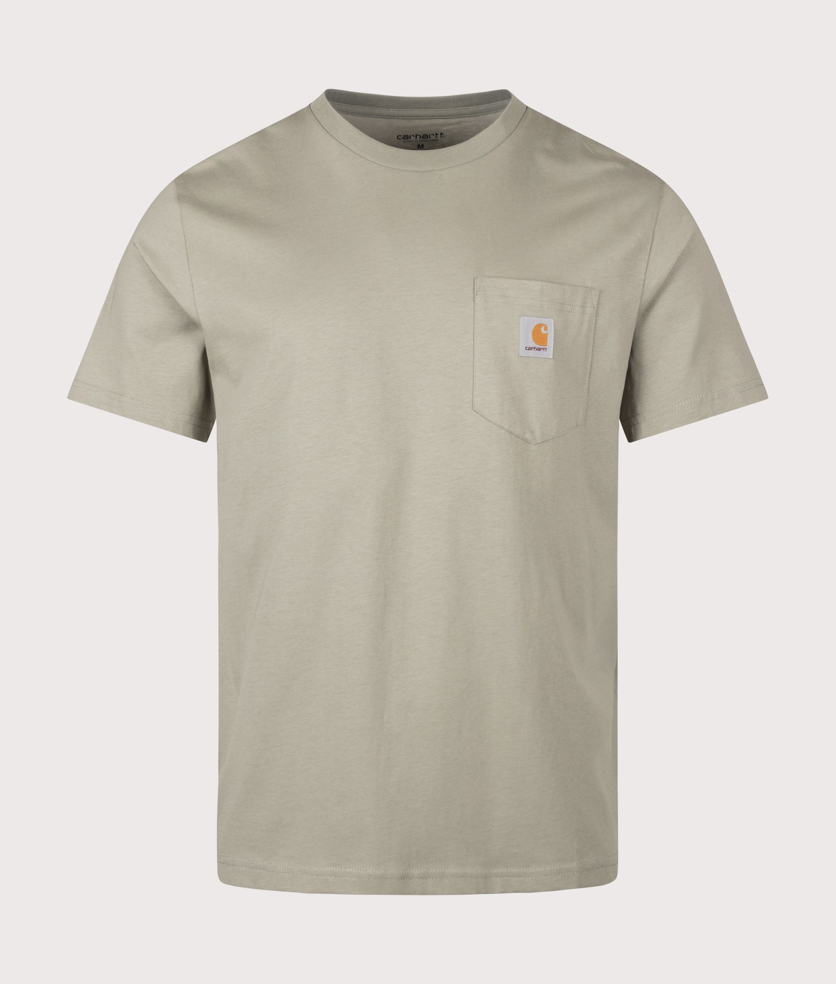 Carhartt WIP Pocket T-Shirt in Shady Green at EQVVS Menswear. Front shot.