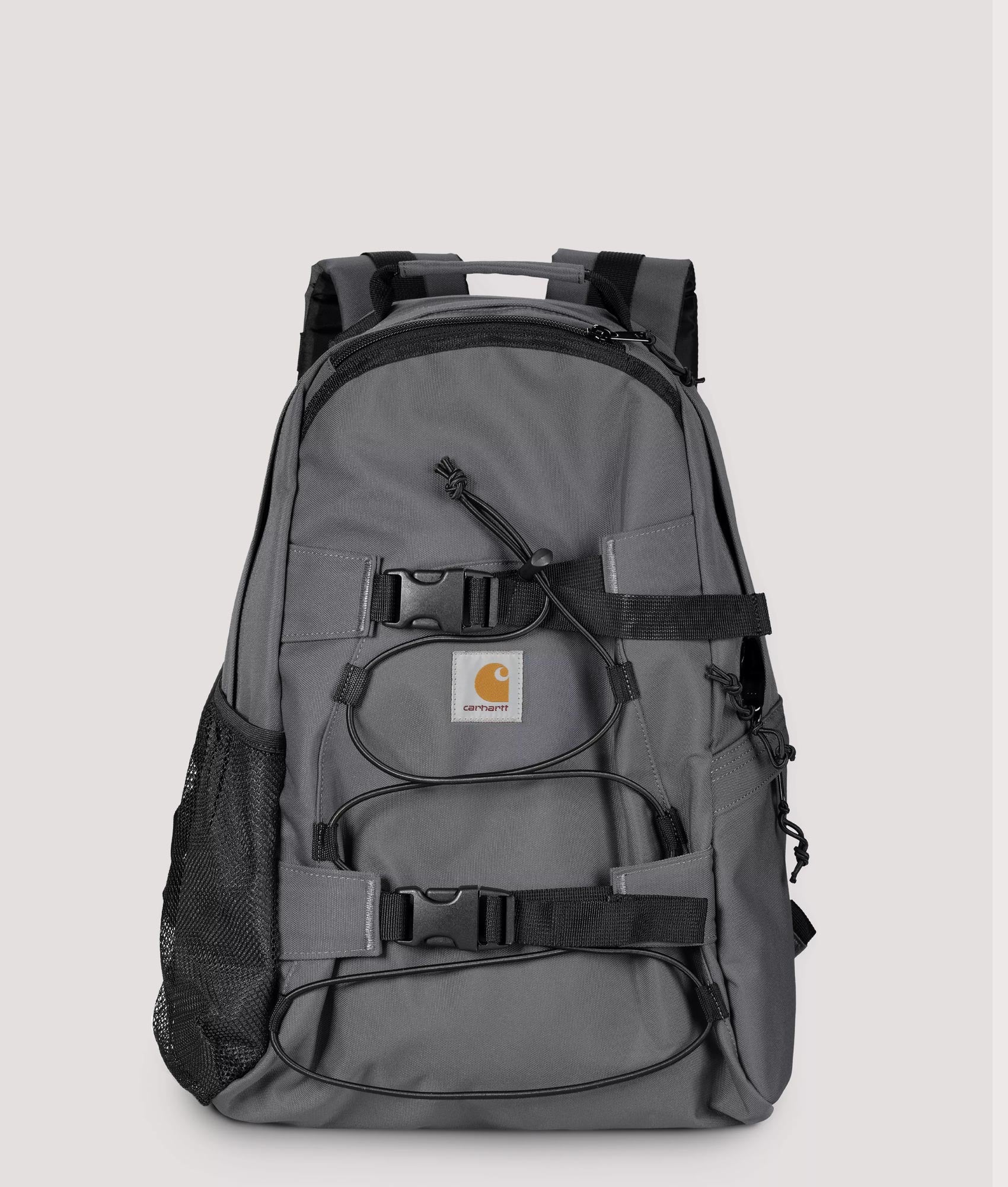 Carhartt WIP Kickflip Backpack in Styx at EQVVS Menswear. Front shot.