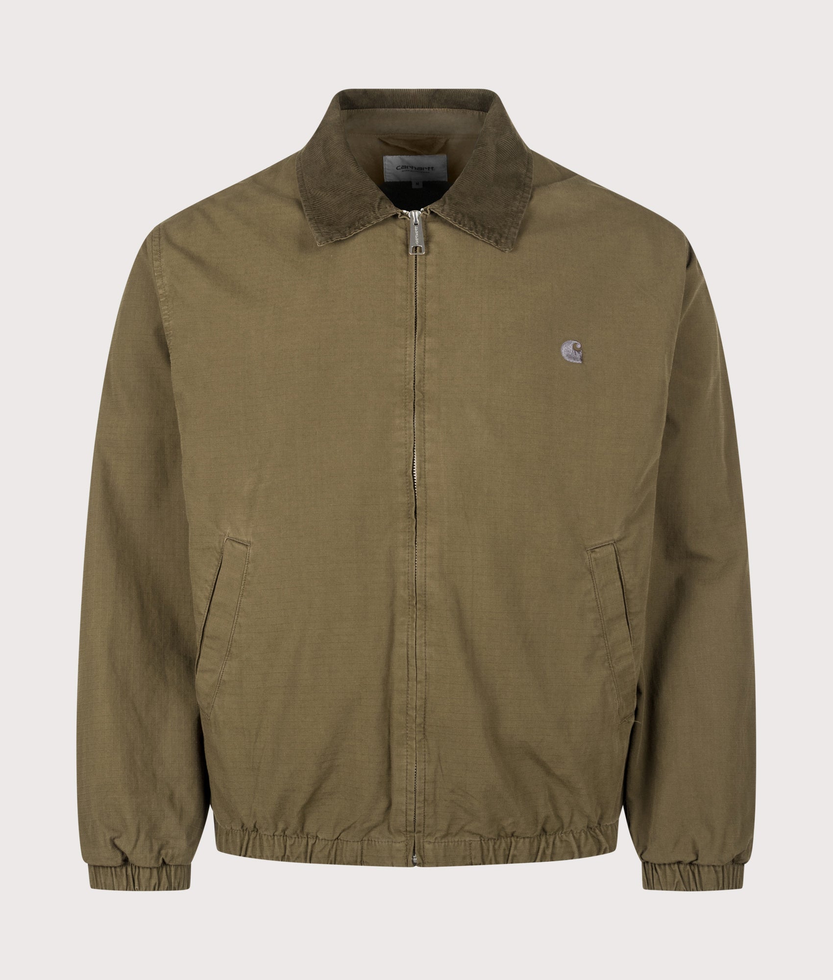 Carhartt WIP Madison Ripstop Jacket in Dark Beech and Black at EQVVS Menswear. Front shot.