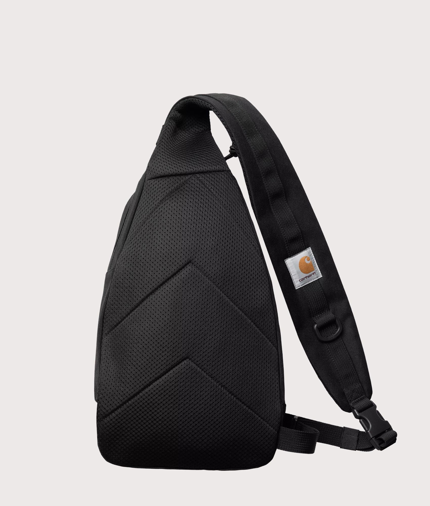Carhartt WIP Kyle Sling Bag in Black at EQVVS Menswear. Back shot.