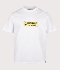Loose Fit Bumper Stickers T-Shirt: 02XX White 