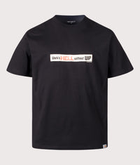 Loose Fit Bumper Stickers T-Shirt: 89XX Black 