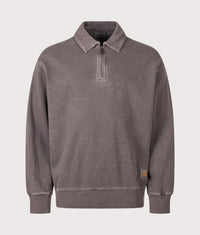 Balloon Fit Harper Quarter Zip Sweatshirt: 47GD Tobacco 