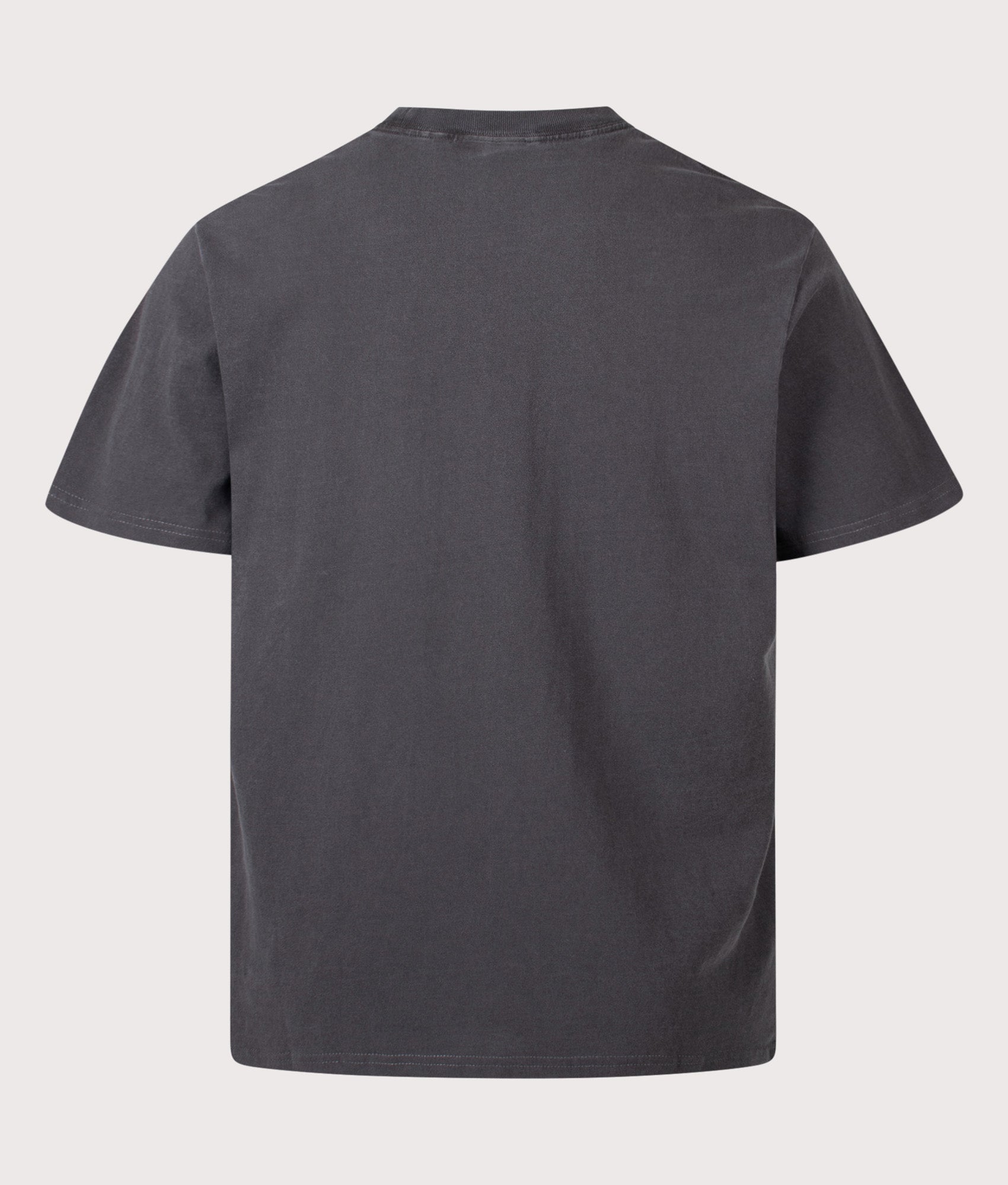 Carhartt WIP Loose Fit Coat Of Arms T-Shirt in Black at EQVVS Menswear. Back shot.