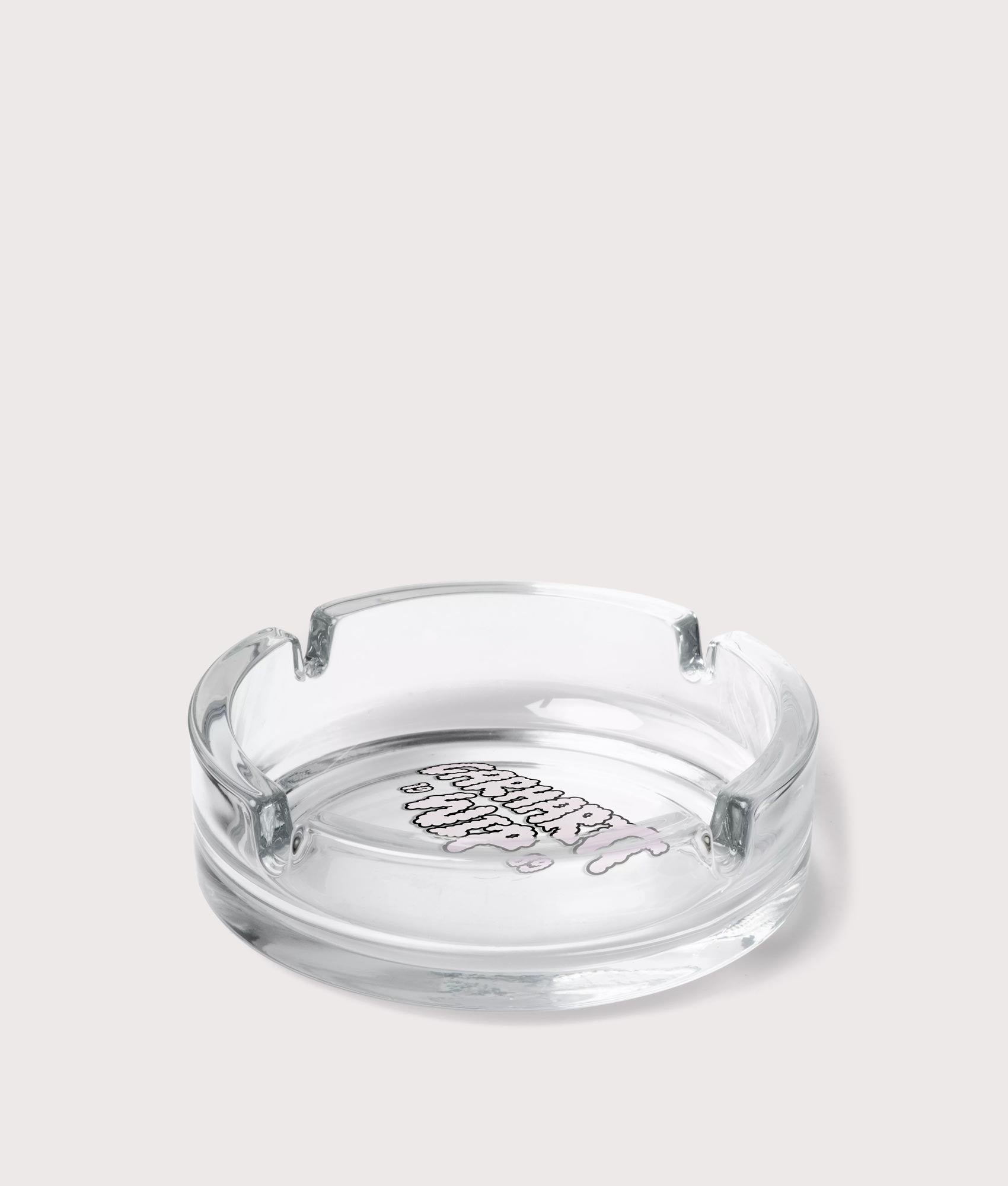 Carhartt WIP Cloud Script Ashtray in Clear at EQVVS Menswear. Flat shot.