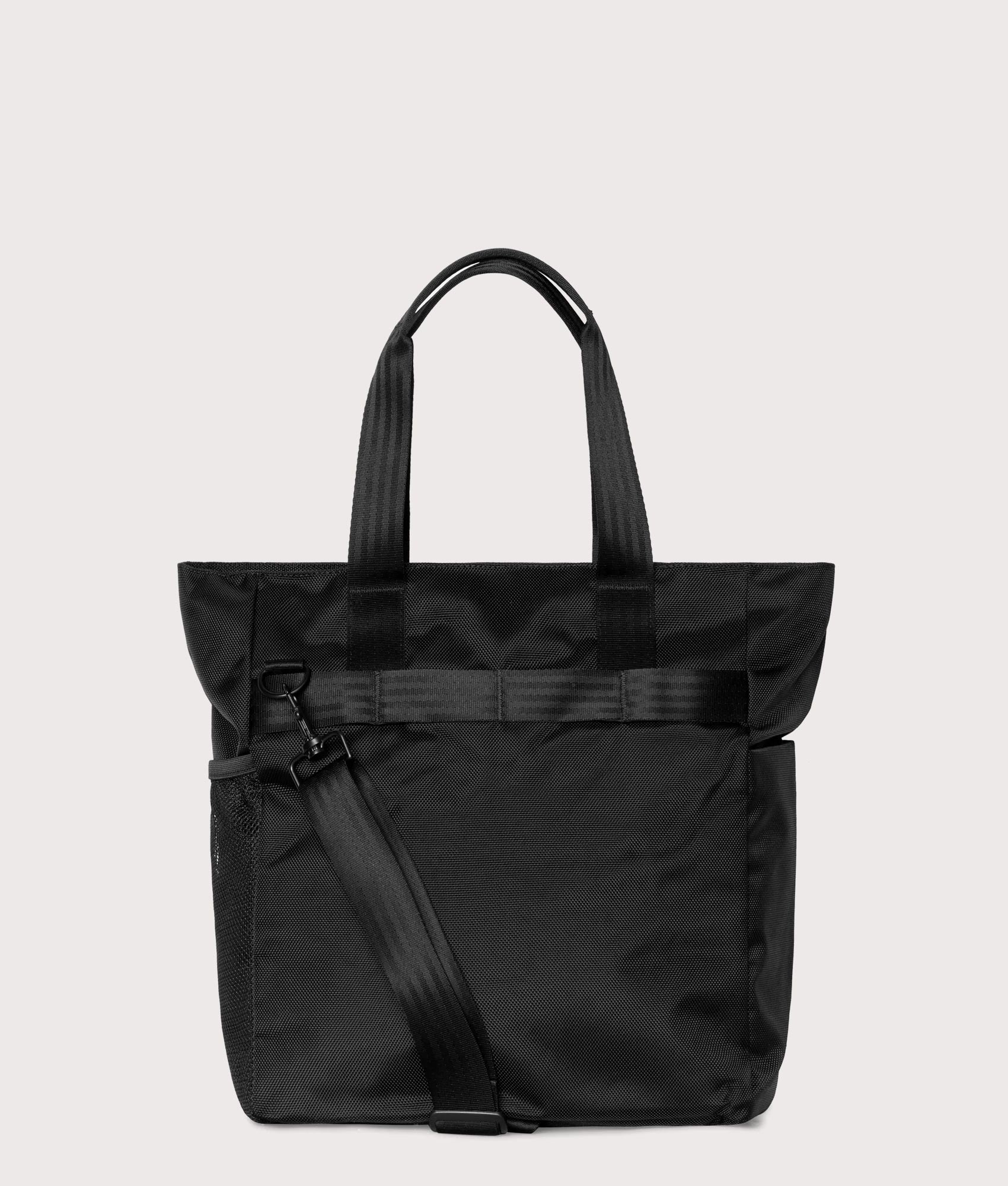 Carhartt WIP Richmond Tote Bag in Black at EQVVS Menswear. Back shot.