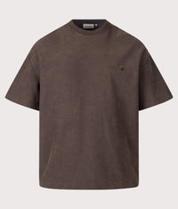 Boxy Loose Fit Lambert T-Shirt: 47FQ Tobacco Moon Wash 
