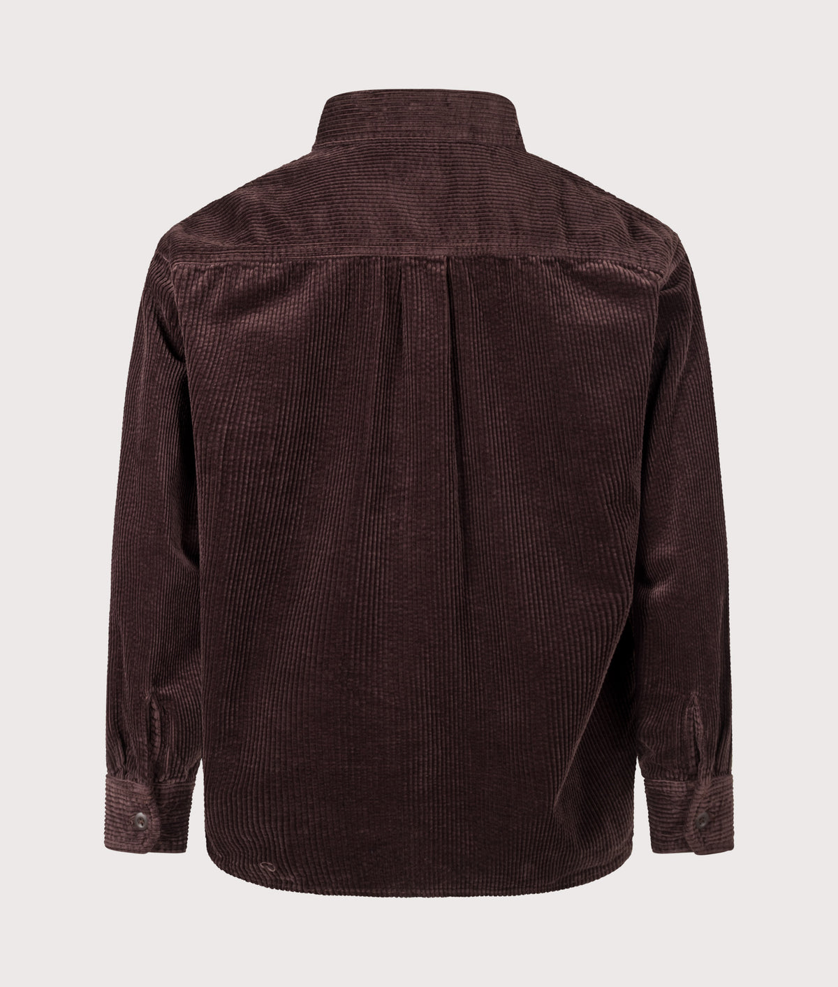 Carhartt WIP Loose Fit Loyde Shirt in Rinsed Palisander at EQVVS Menswear. Back shot.