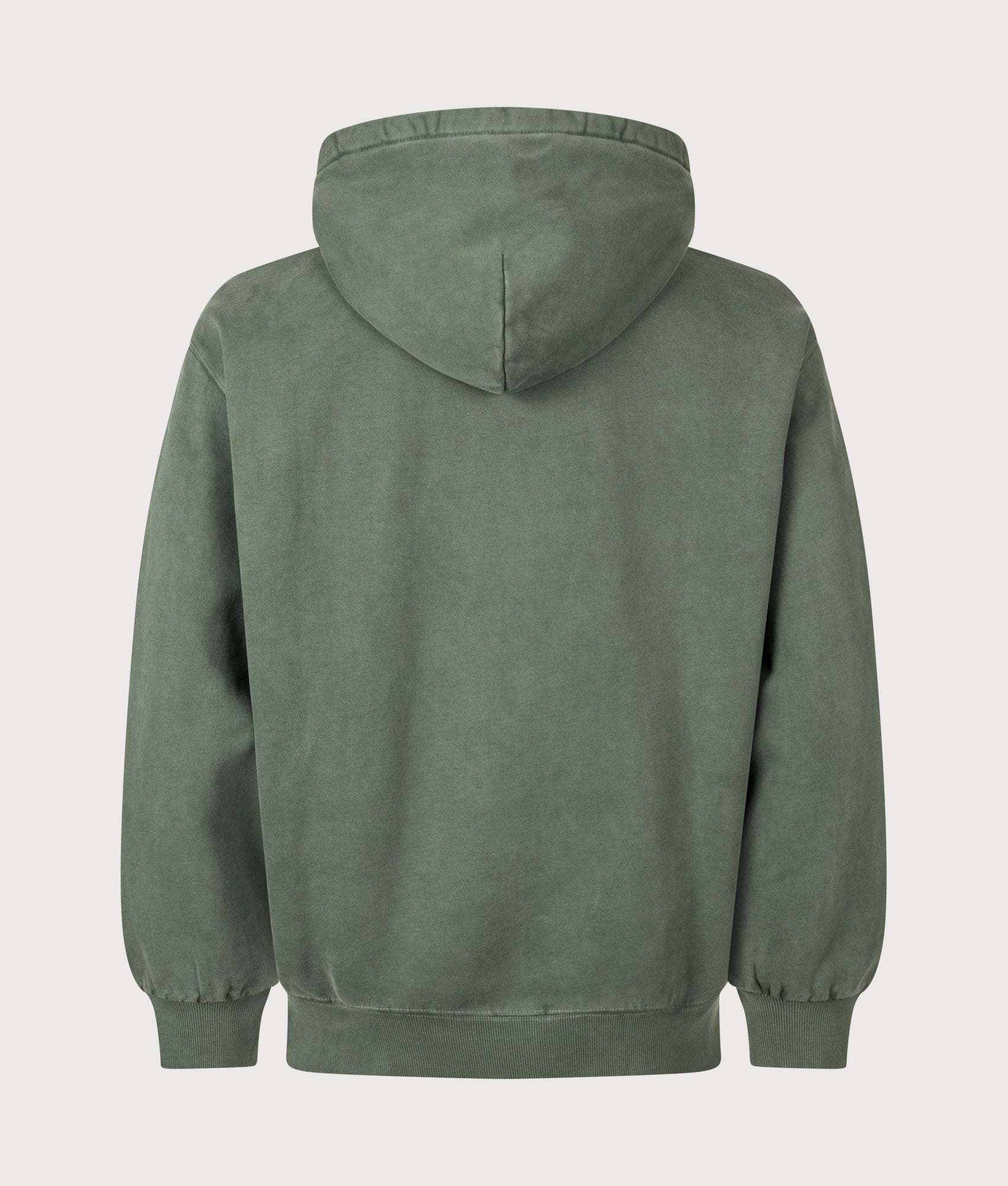 Carhartt WIP Balloon Fit Vista Hoodie in Dark Scarab at EQVVS Menswear. Back shot.