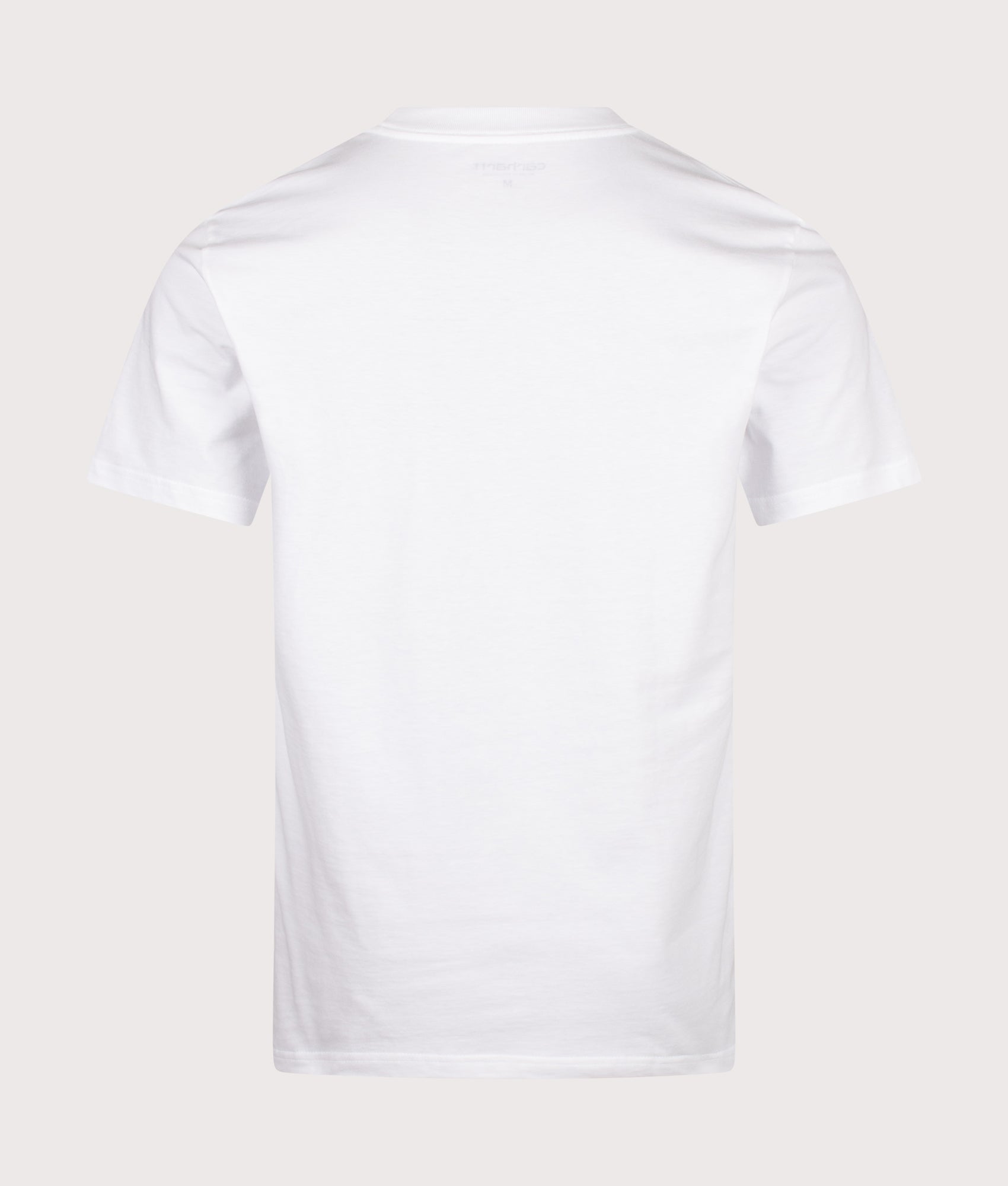 Carhartt WIP Regular Fit Small Heart T-Shirt in White at EQVVS Menswear. Back shot.