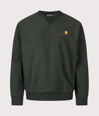 Loose Fit American Script Sweatshirt: 3T6XX Raven 