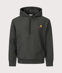 Loose Fit American Script Hoodie: 3T6XX Raven 
