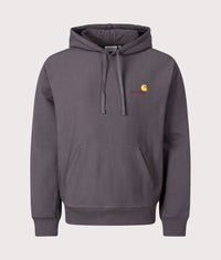 Loose Fit American Script Hoodie: 87XX Graphite 