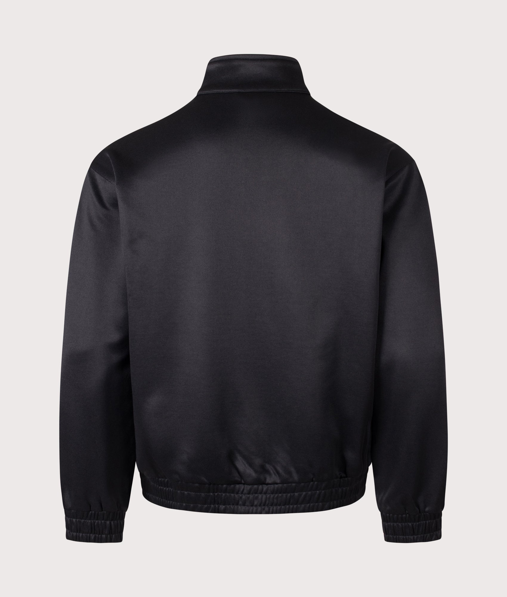 Carhartt WIP Loose Fit Bolon Jacket in Black at EQVVS Menswear. Back shot.