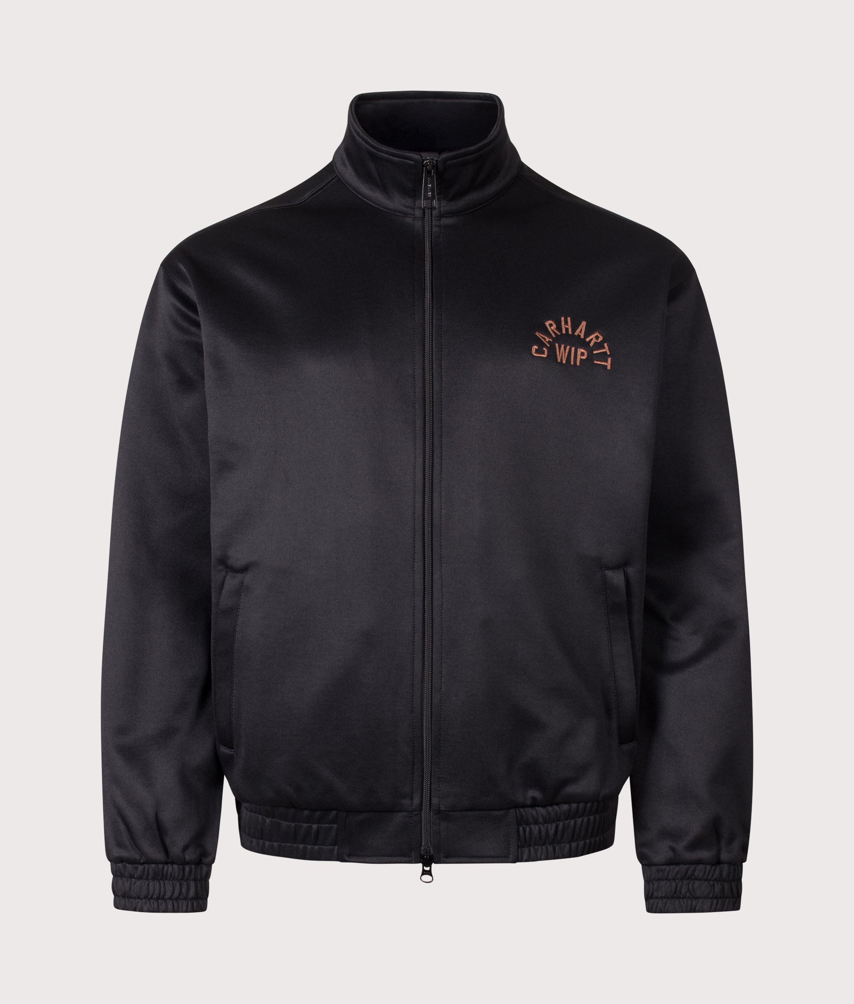 Carhartt WIP Loose Fit Bolon Jacket in Black at EQVVS Menswear. Front shot.