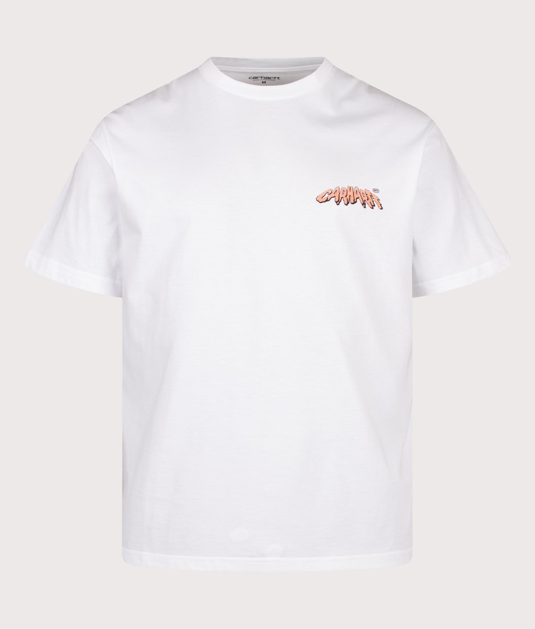 Carhartt WIP Loose Fit Wiptopia II T-Shirt in White at EQVVS Menswear. Front shot.