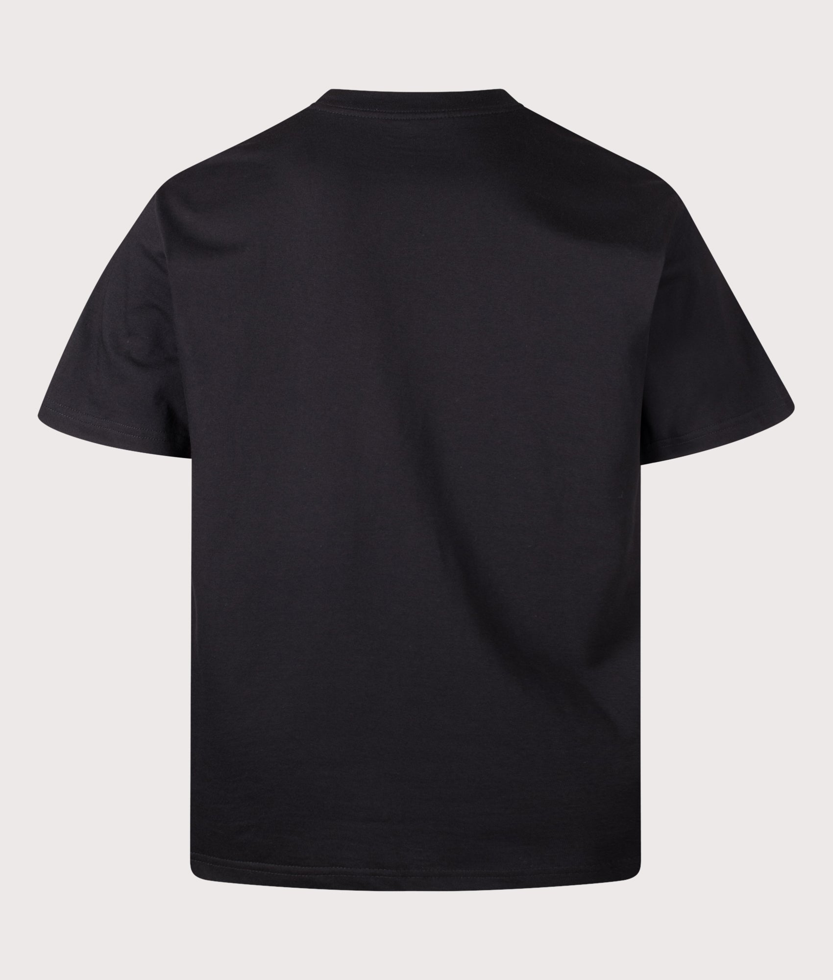 Carhartt WIP Loose Fit Hot Rat T-Shirt in Black at EQVVS Menswear. Back shot.