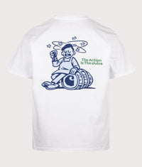 Loose Fit Grape Picker T-Shirt: 02XX White 