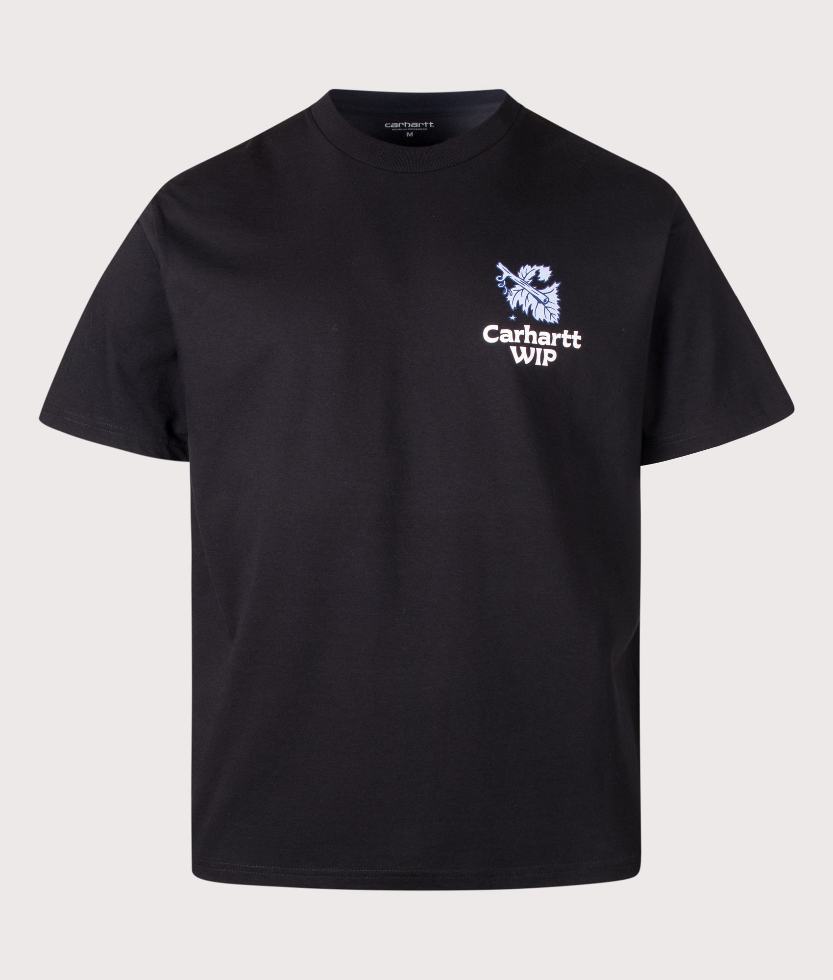 Carhartt WIP Loose Fit Grape Picker T-Shirt in Black at EQVVS Menswear. Front shot.