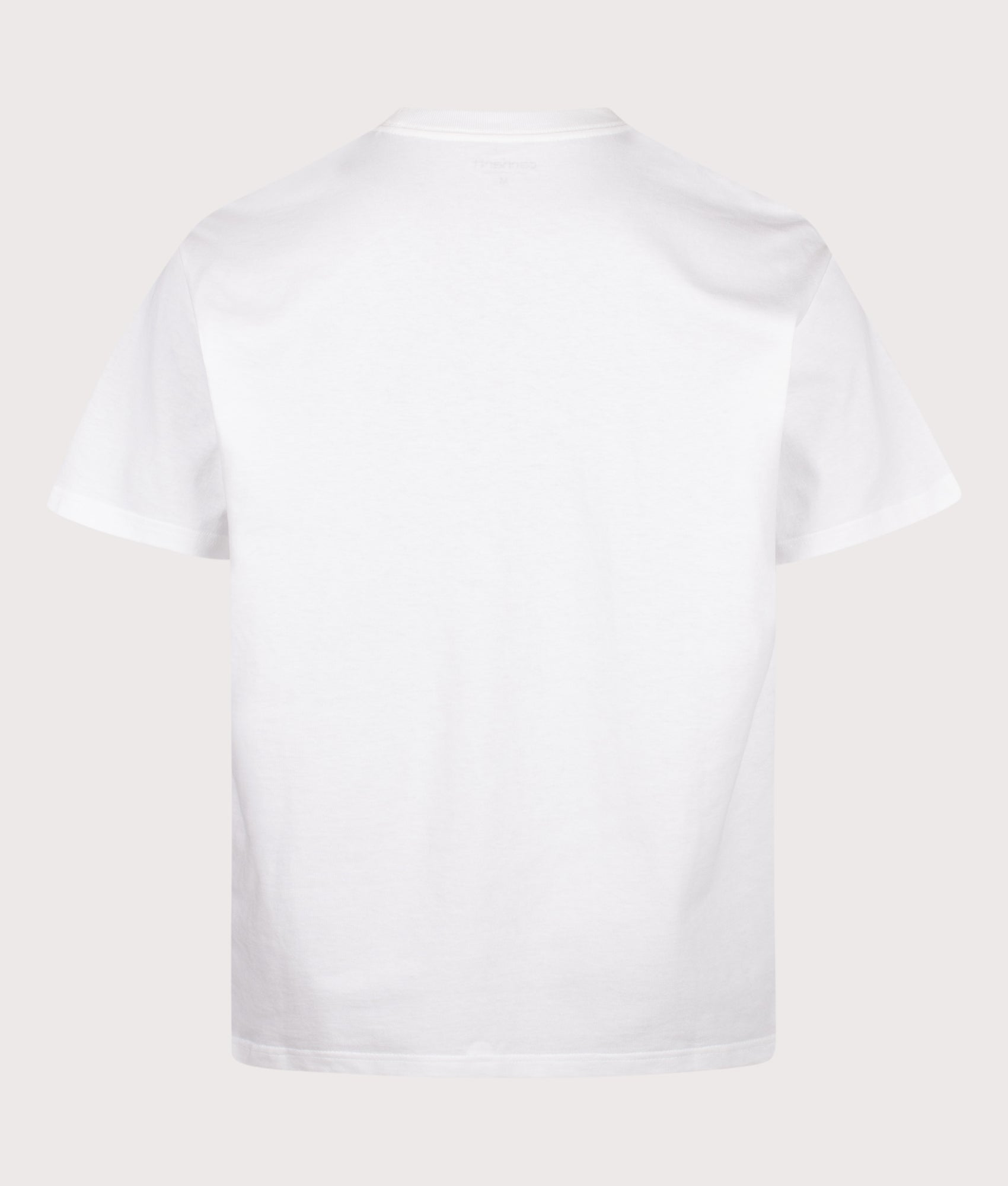 Carhartt WIP Loose Fit Fromage T-Shirt in White at EQVVS Menswear. Back shot.