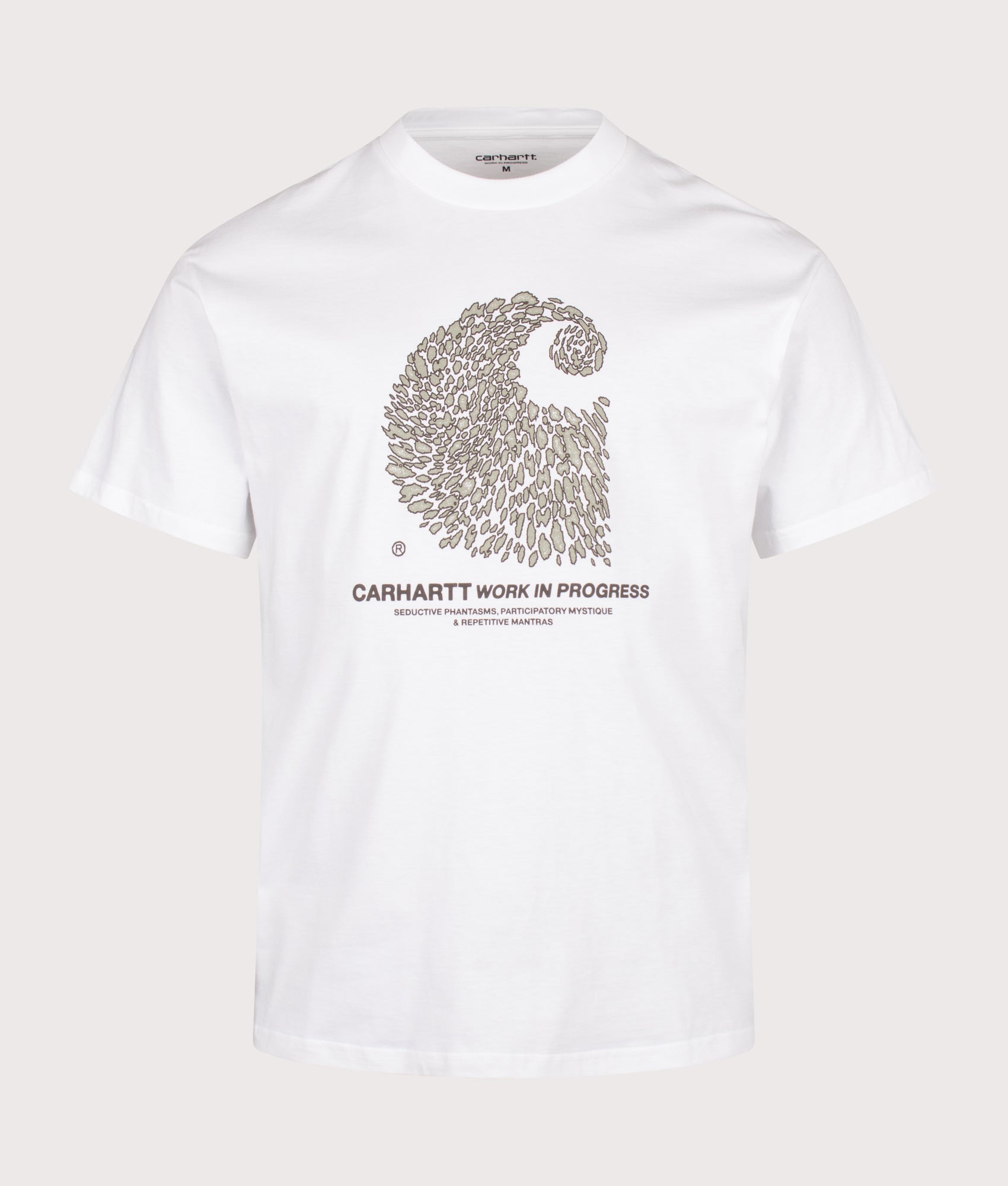 Carhartt WIP Loose Fit Entrance T-Shirt in White at EQVVS Menswear. Front shot.
