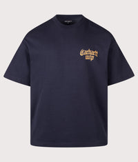 Oversized Fit Blackletter T-Shirt: 1CXX Dark Navy 