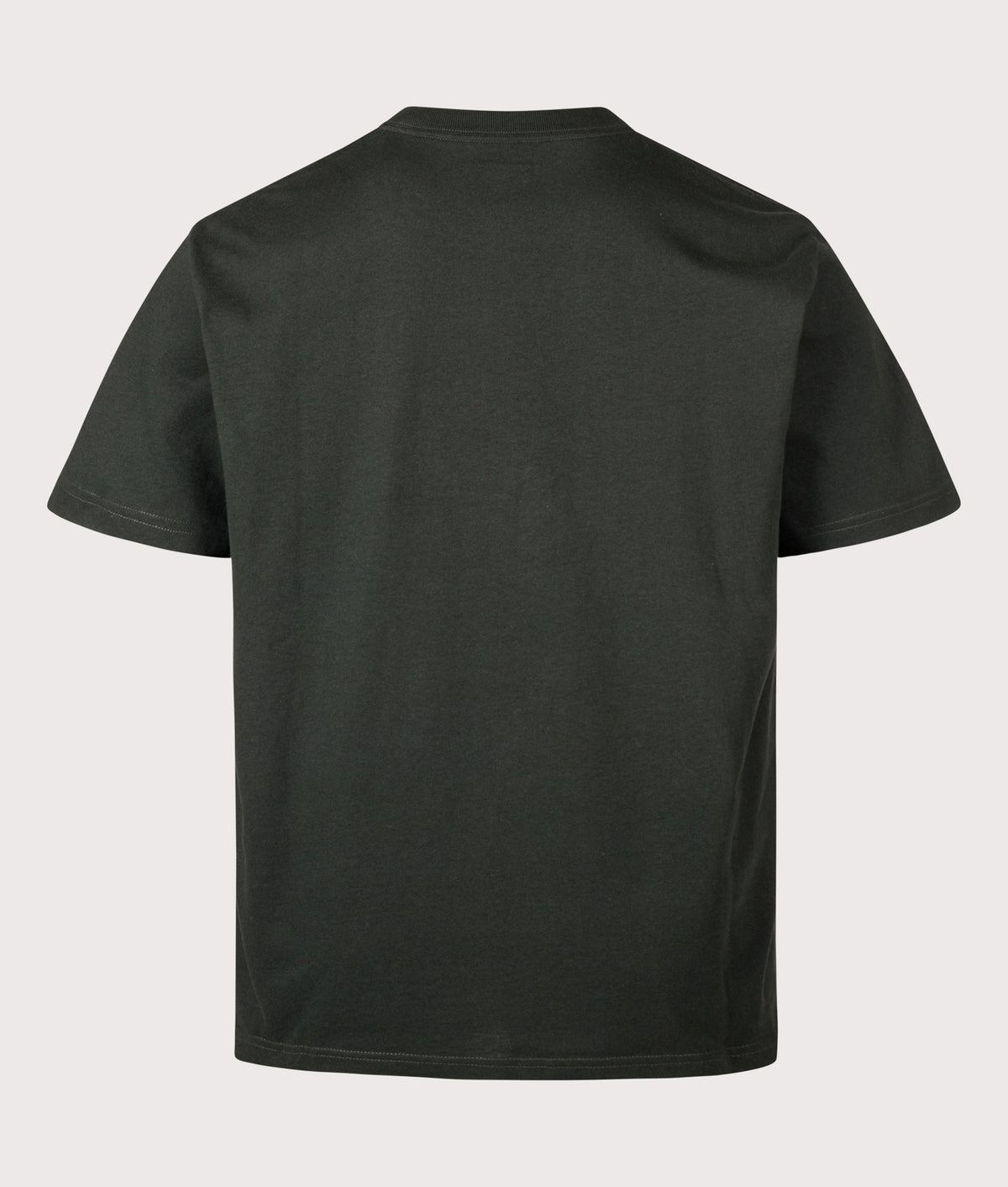 Carhartt WIP street style Loose Fit Limn Script T-Shirt in Raven at EQVVS Menswear. Back shot.