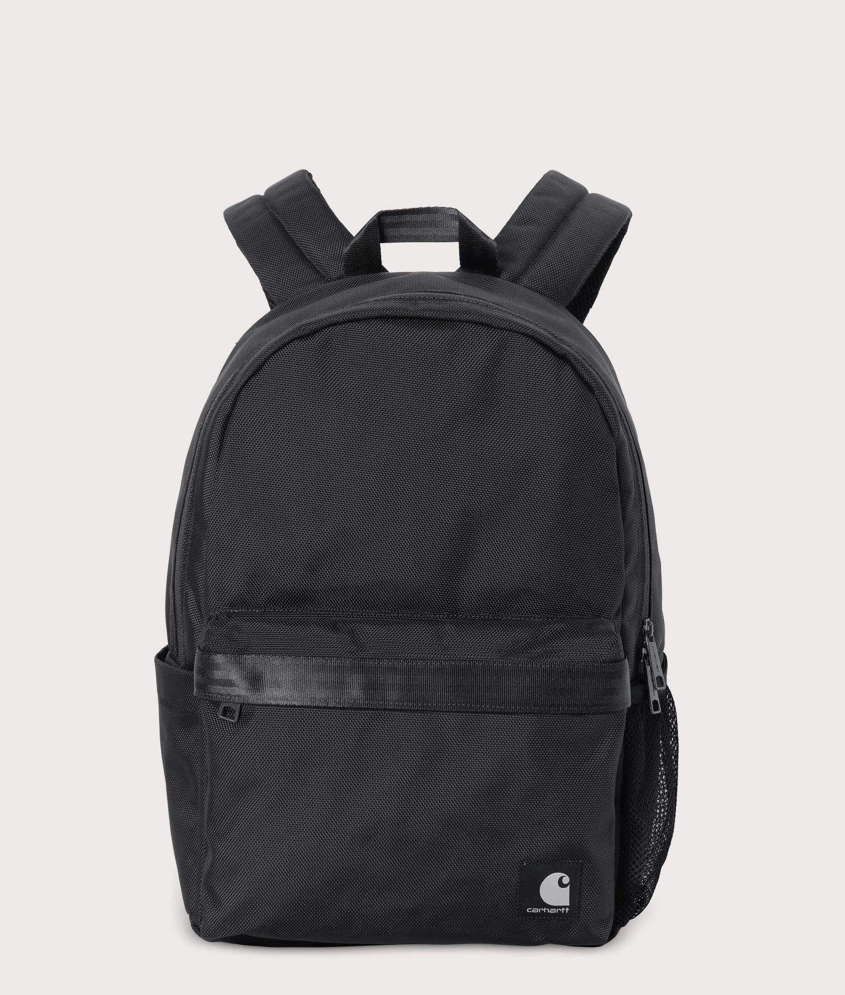 Carhartt WIP Richmond Backpack in Black at EQVVS Menswear. Front shot.
