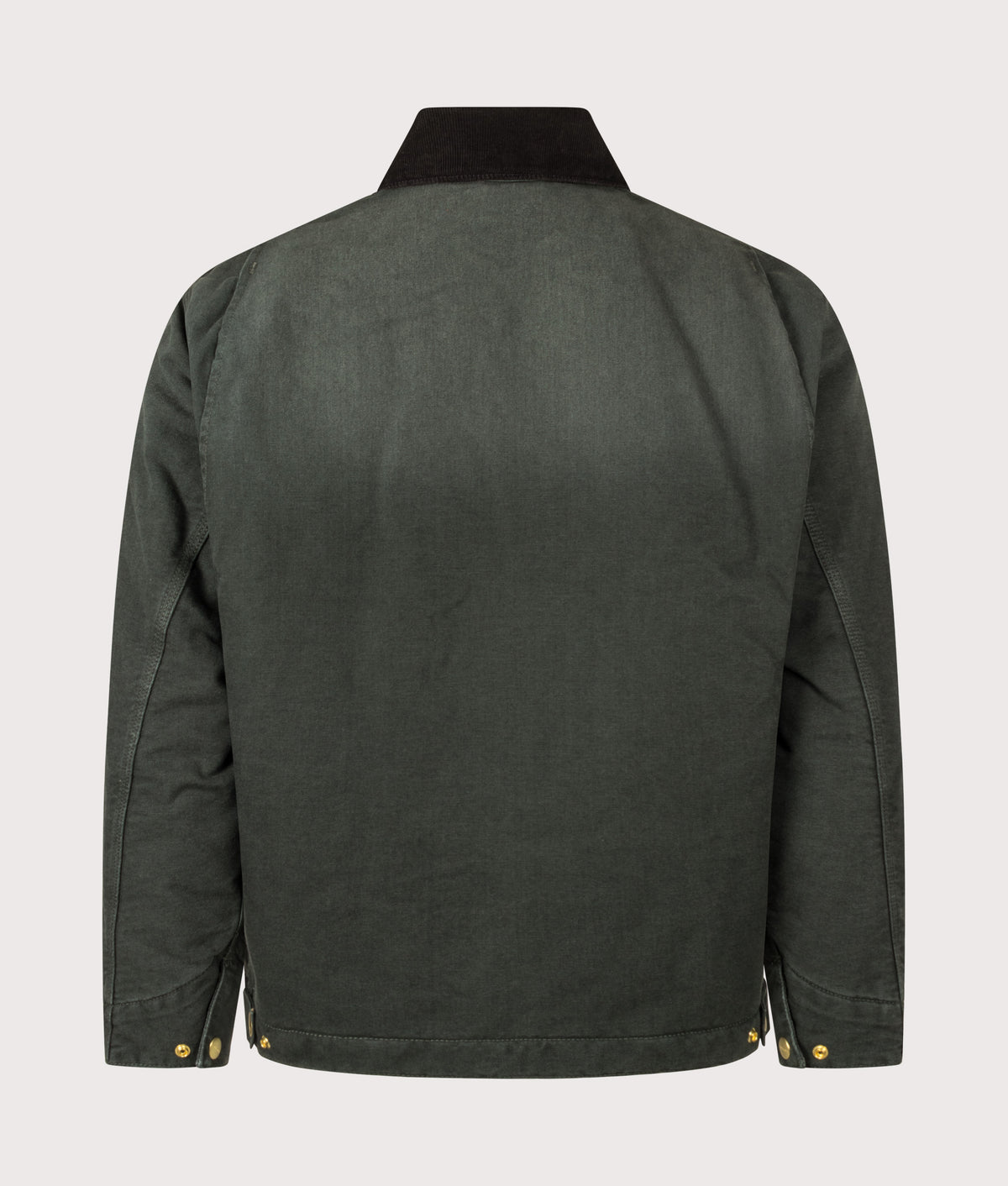 Carhartt WIP Loose Fit OG Detroit Jacket in Raven and Black at EQVVS Menswear. Back shot.