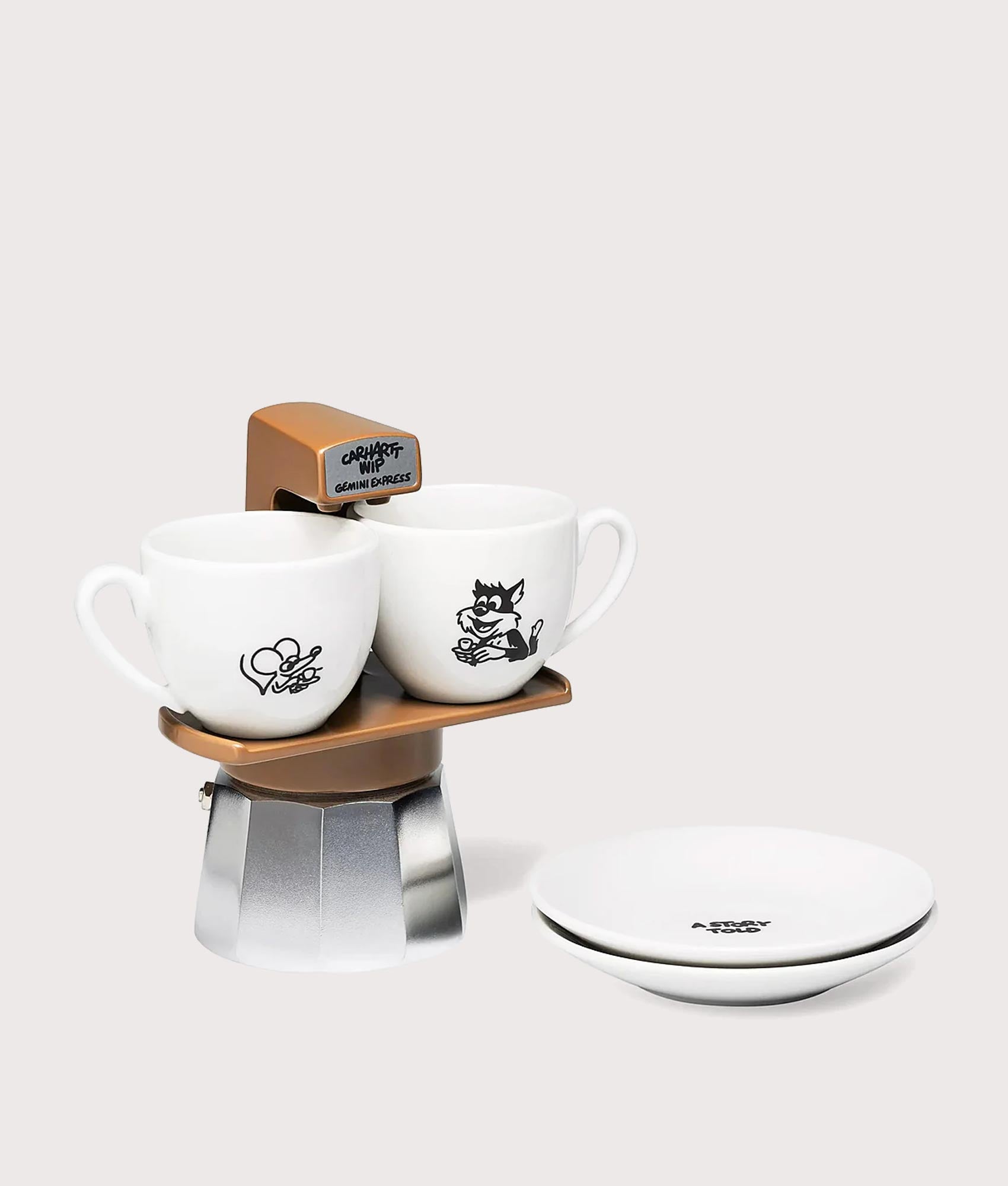 Carhartt WIP Gemini Express x Carhartt WIP Coffee Break Espresso Maker in Brown at EQVVS Menswear.